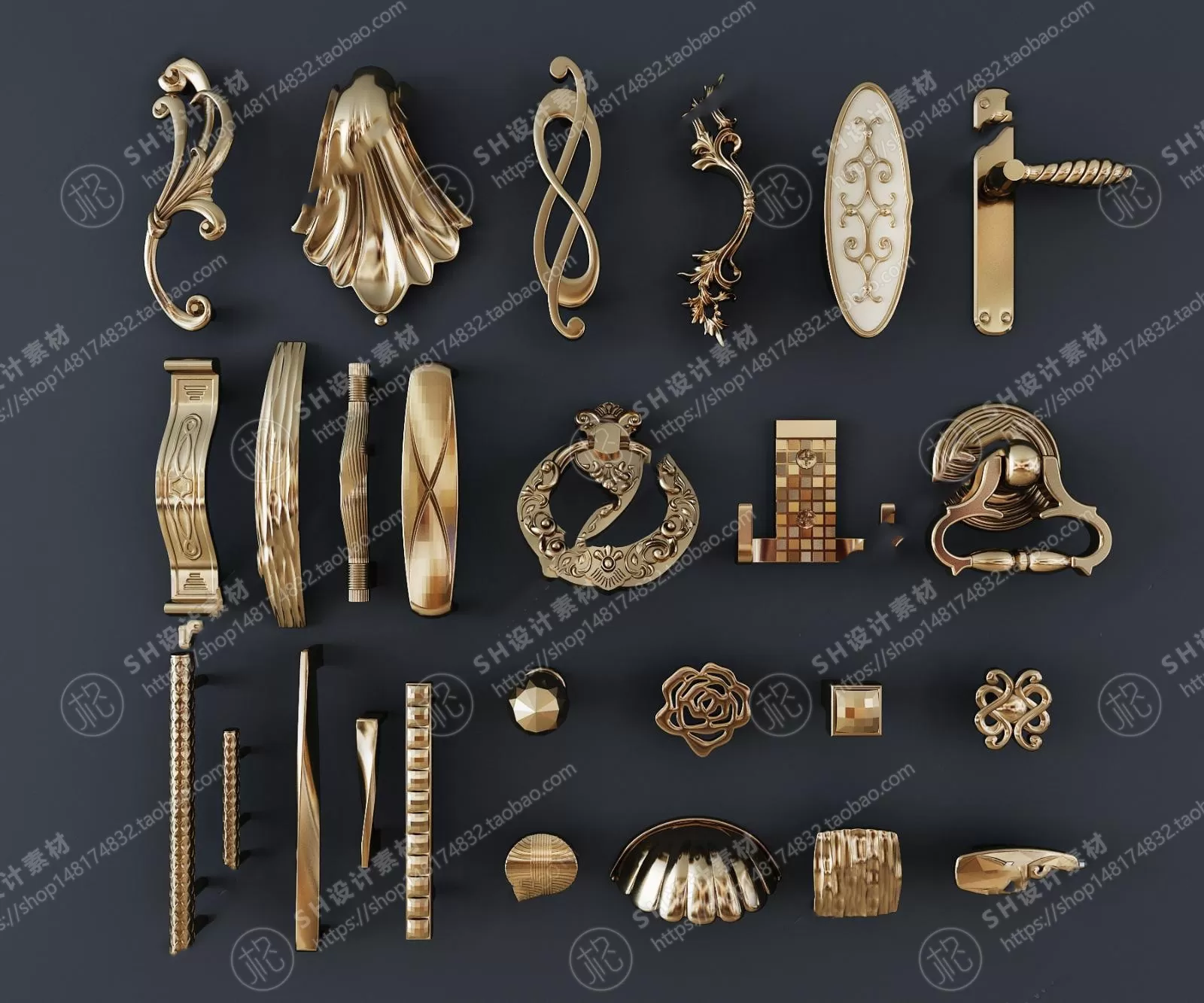 Door Handle – 3D Models – 0249