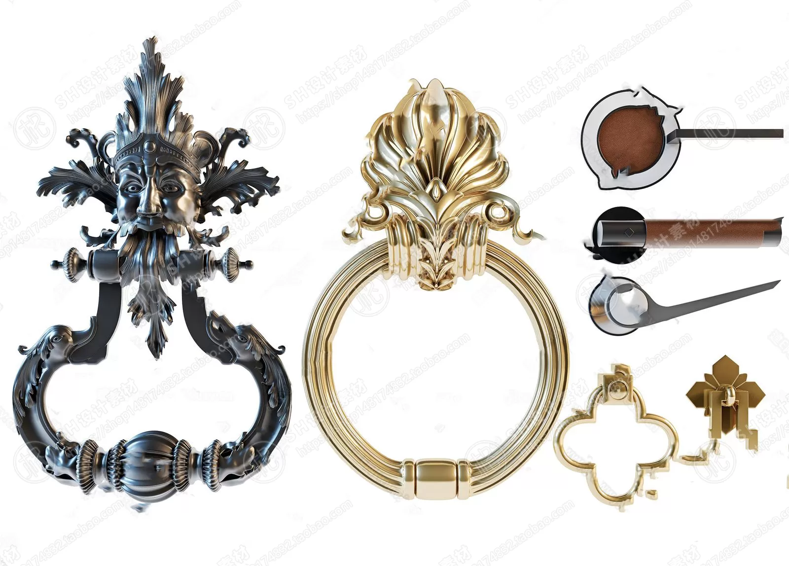 Door Handle – 3D Models – 0296