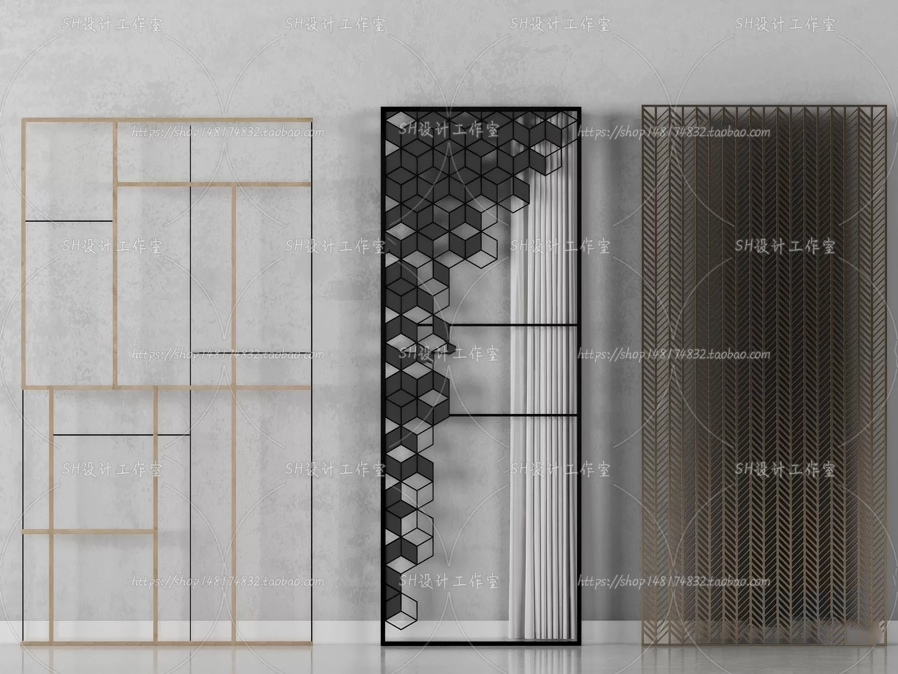 Screen Partition 3D Models – 0076 Screen Partition 3D Models – 0076