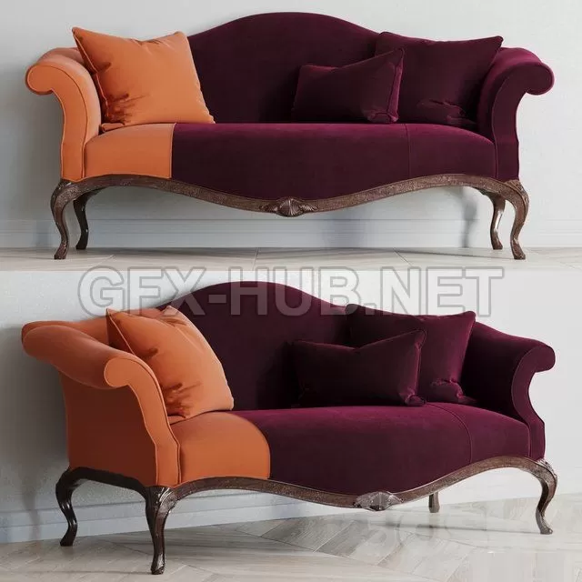 Baker King George settee – 206977