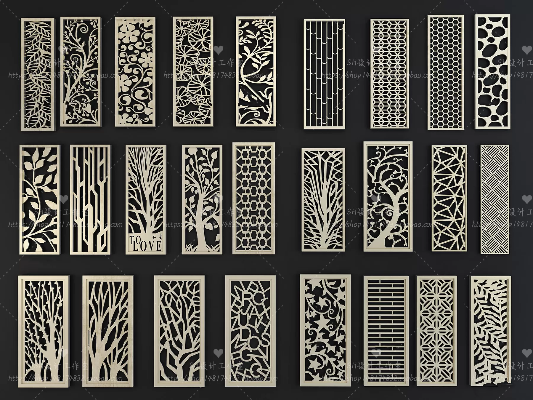 Screen Partition 3D Models – 0155 Screen Partition 3D Models – 0155