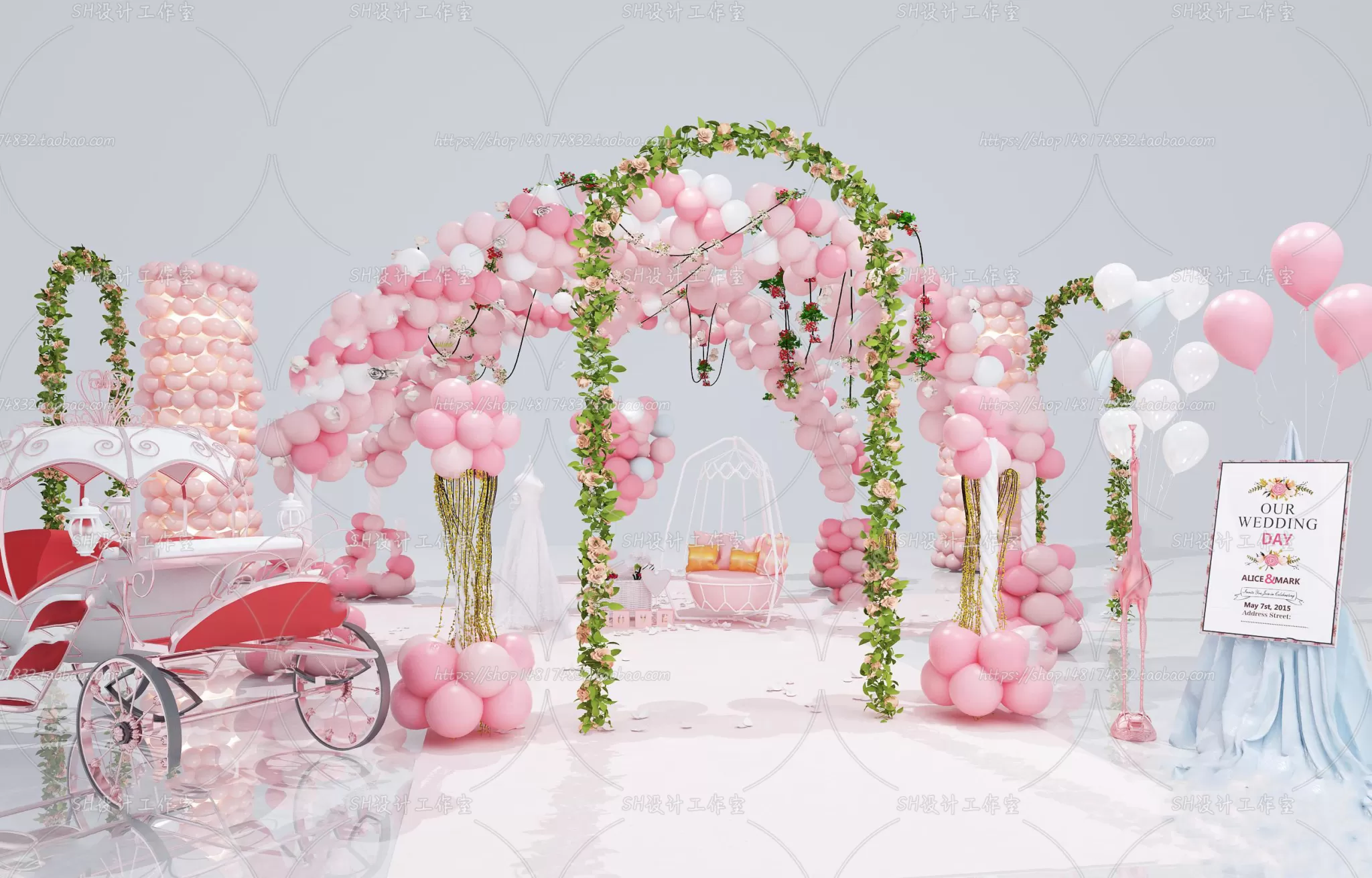 Balloon Floral – 3D Models – 0015
