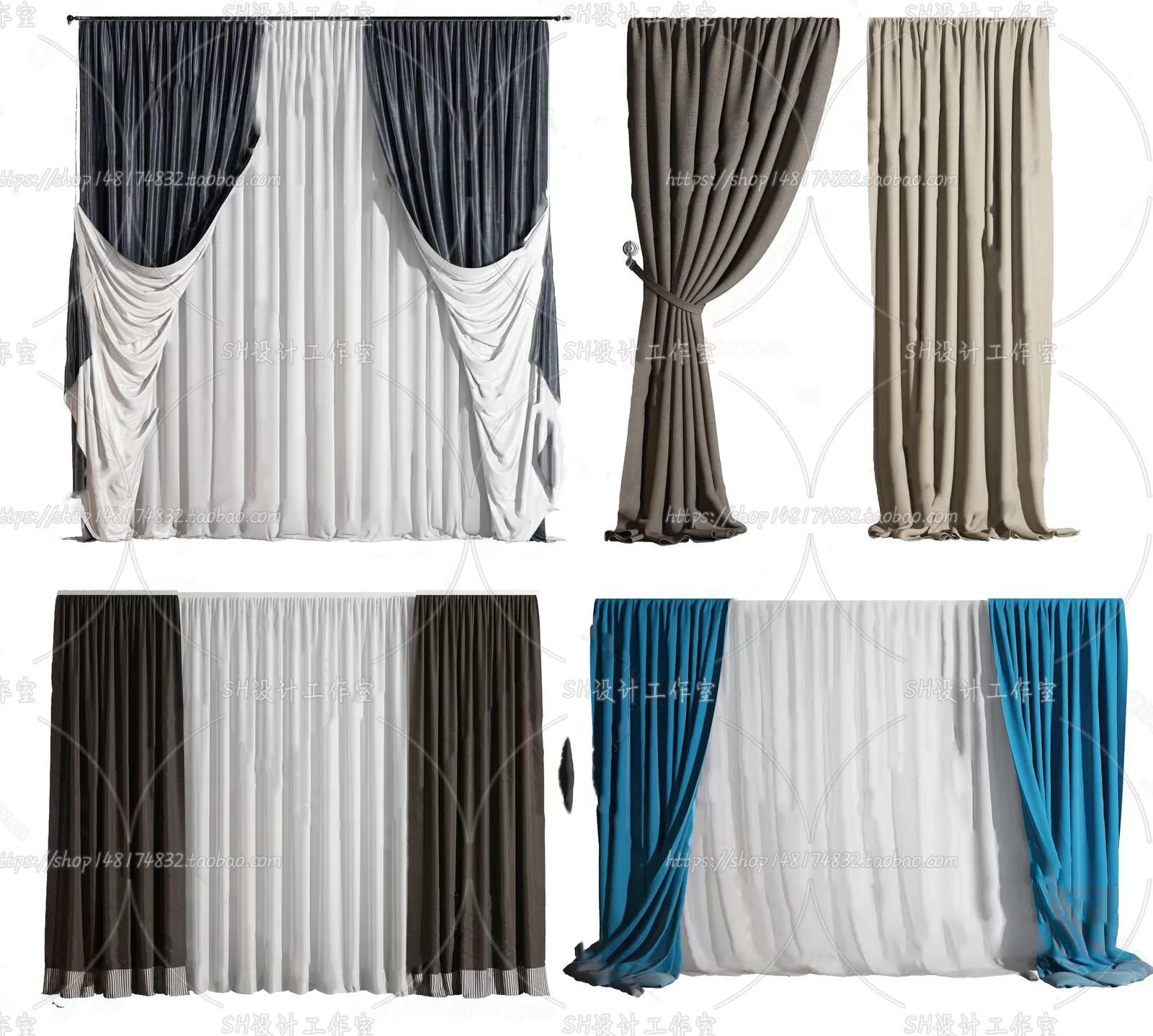 Curtains – 3Ds Models – 0037 Curtains – 3Ds Models – 0037