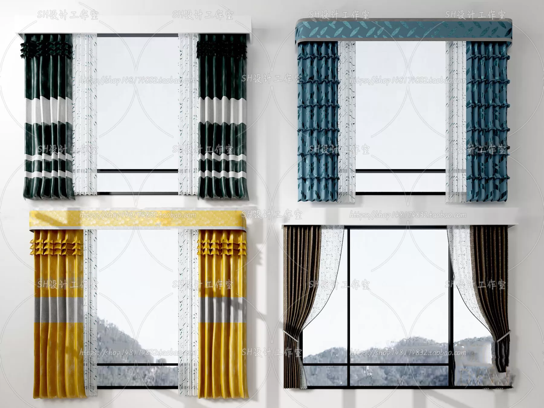 Curtains – 3Ds Models – 0041 Curtains – 3Ds Models – 0041