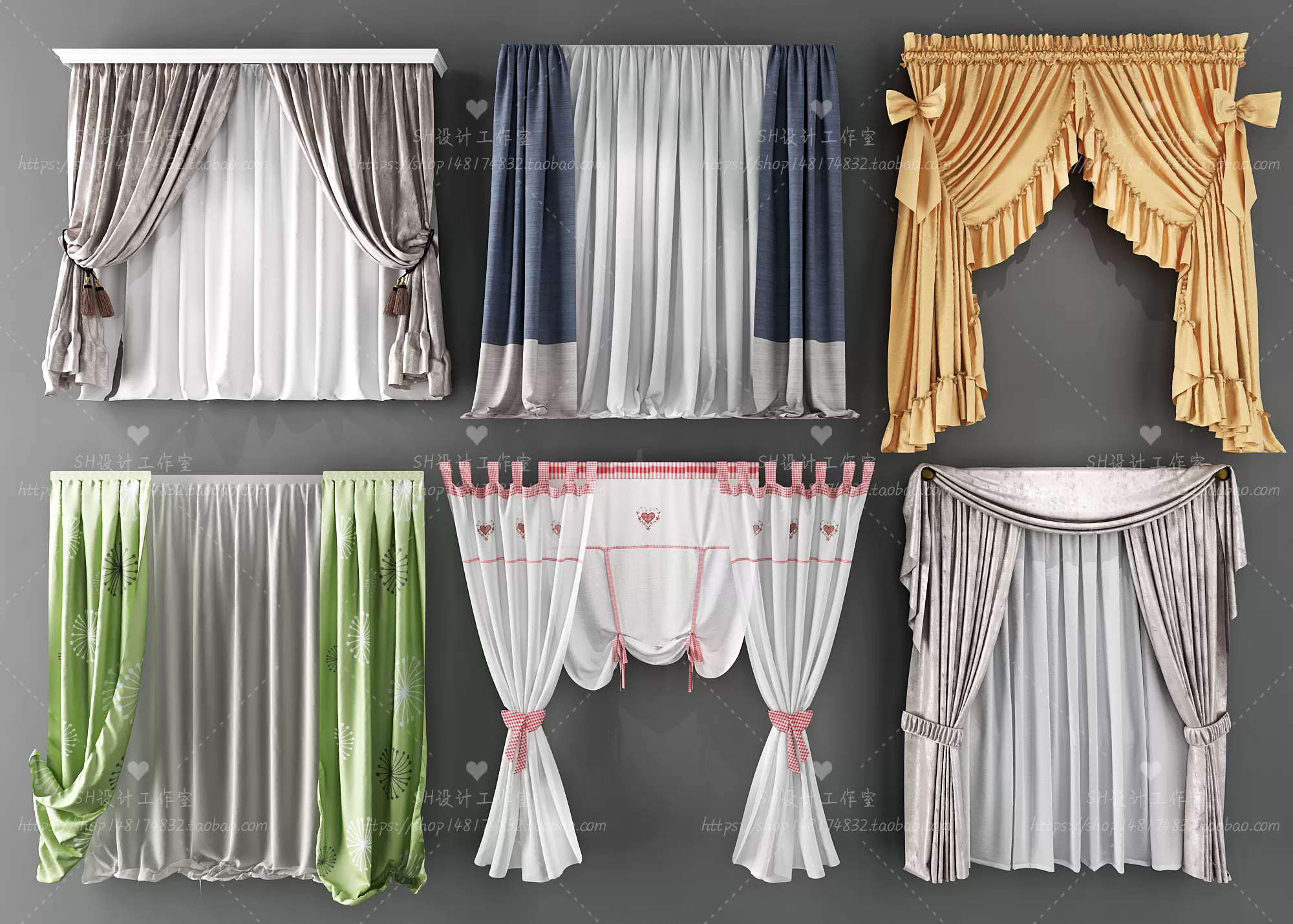 Curtains – 3Ds Models – 0108
