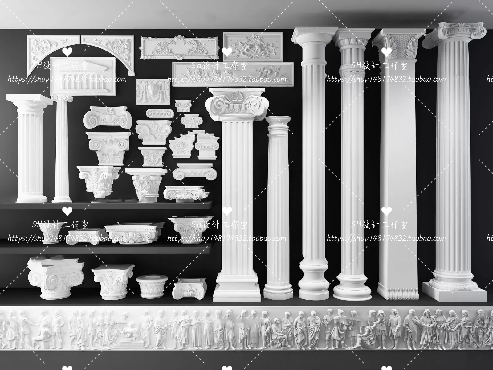 Decorative Plaster – 3D Models – 0104