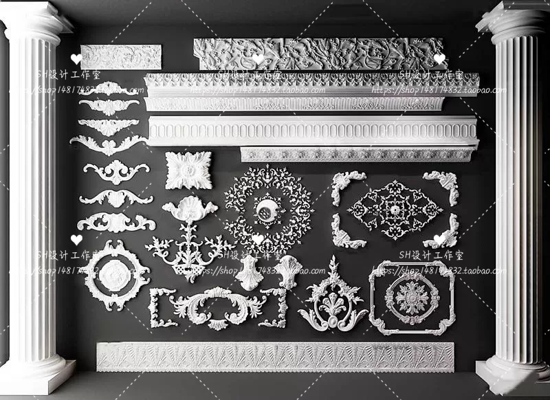 Decorative Plaster – 3D Models – 0110