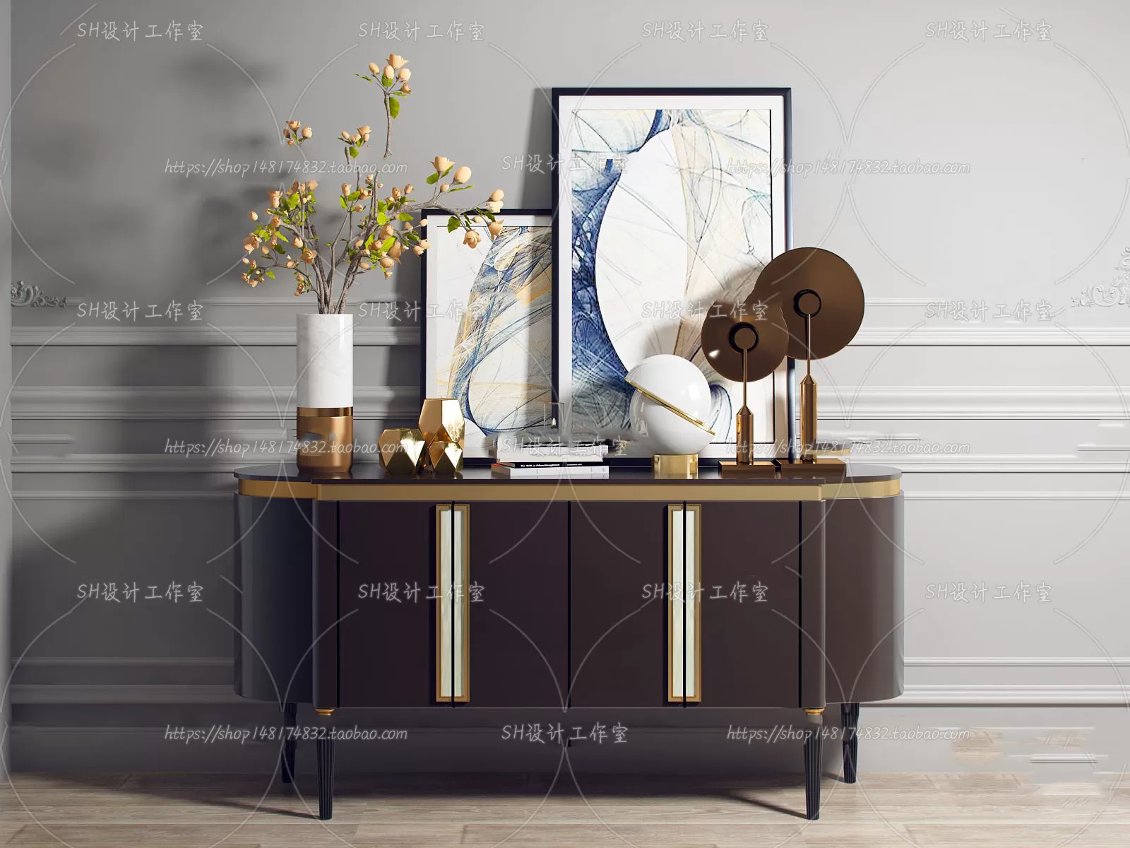 Side Cabinets – 3D Models – 0009