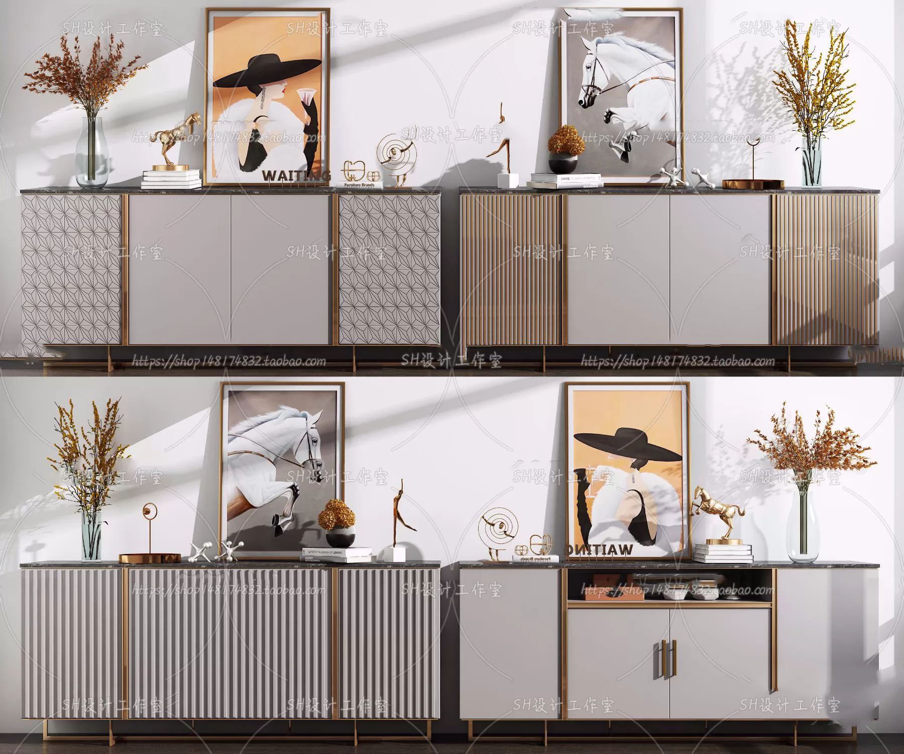 Side Cabinets – 3D Models – 0012