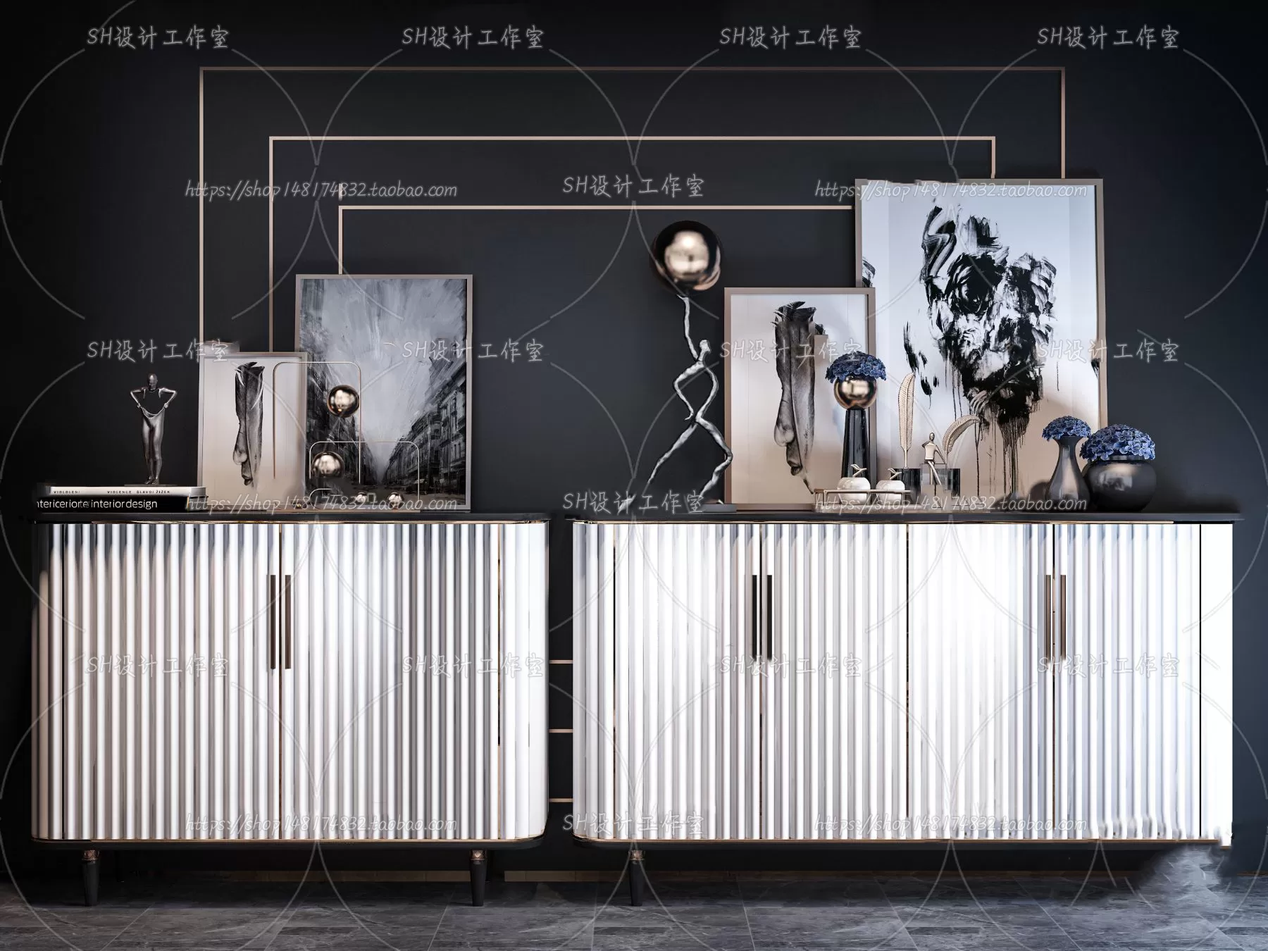 Side Cabinets – 3D Models – 0013