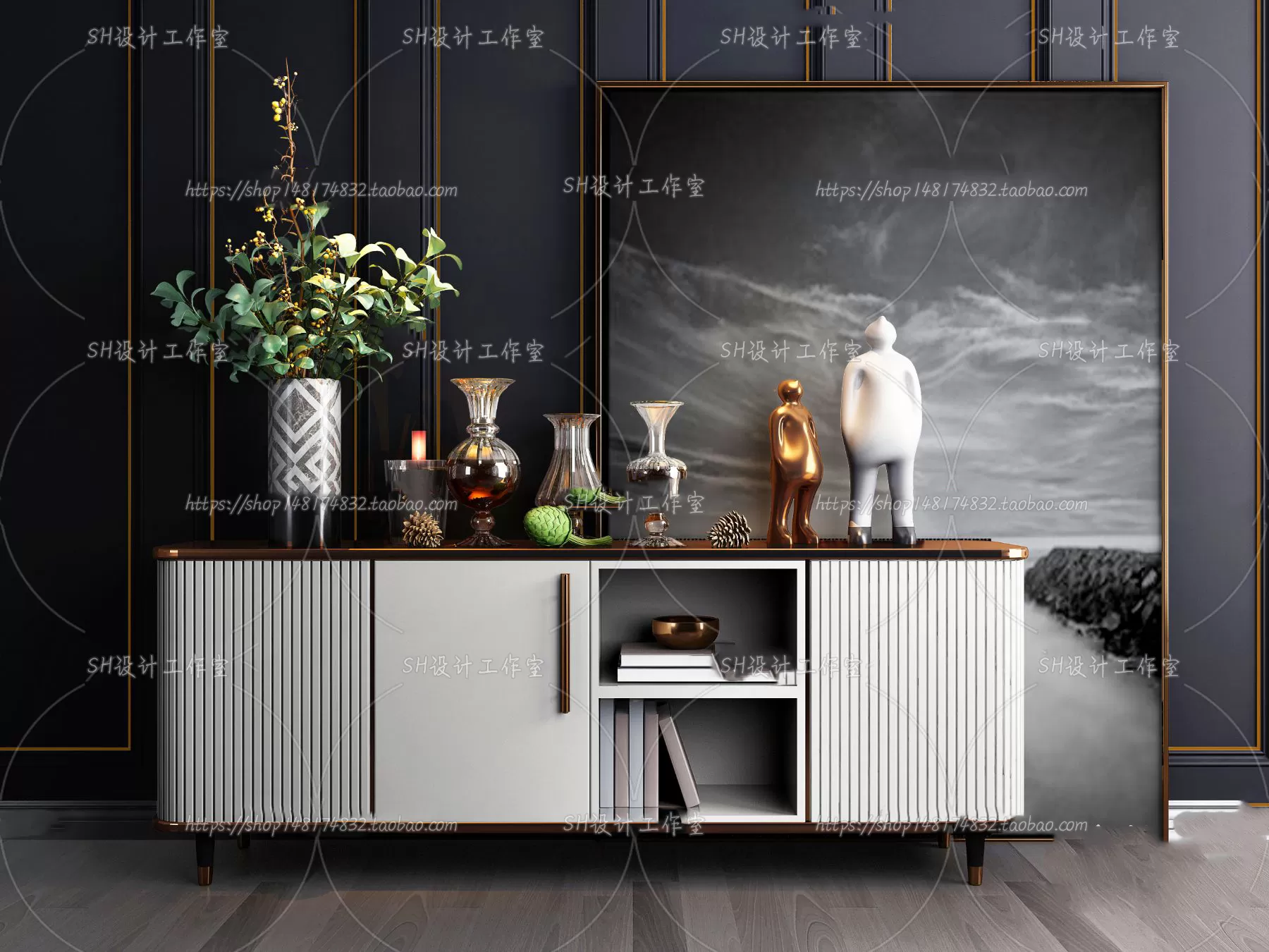 Side Cabinets – 3D Models – 0014