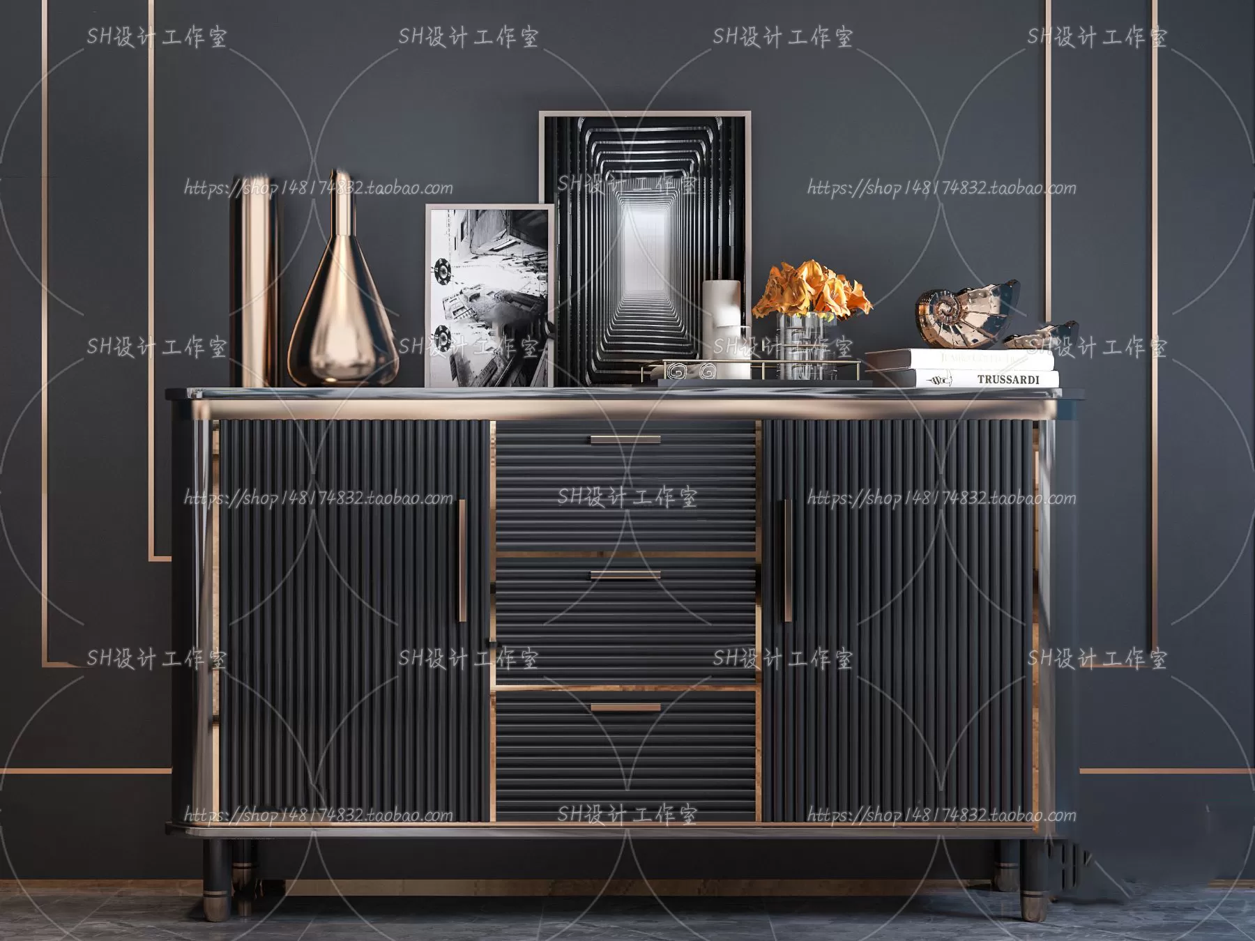 Side Cabinets – 3D Models – 0016