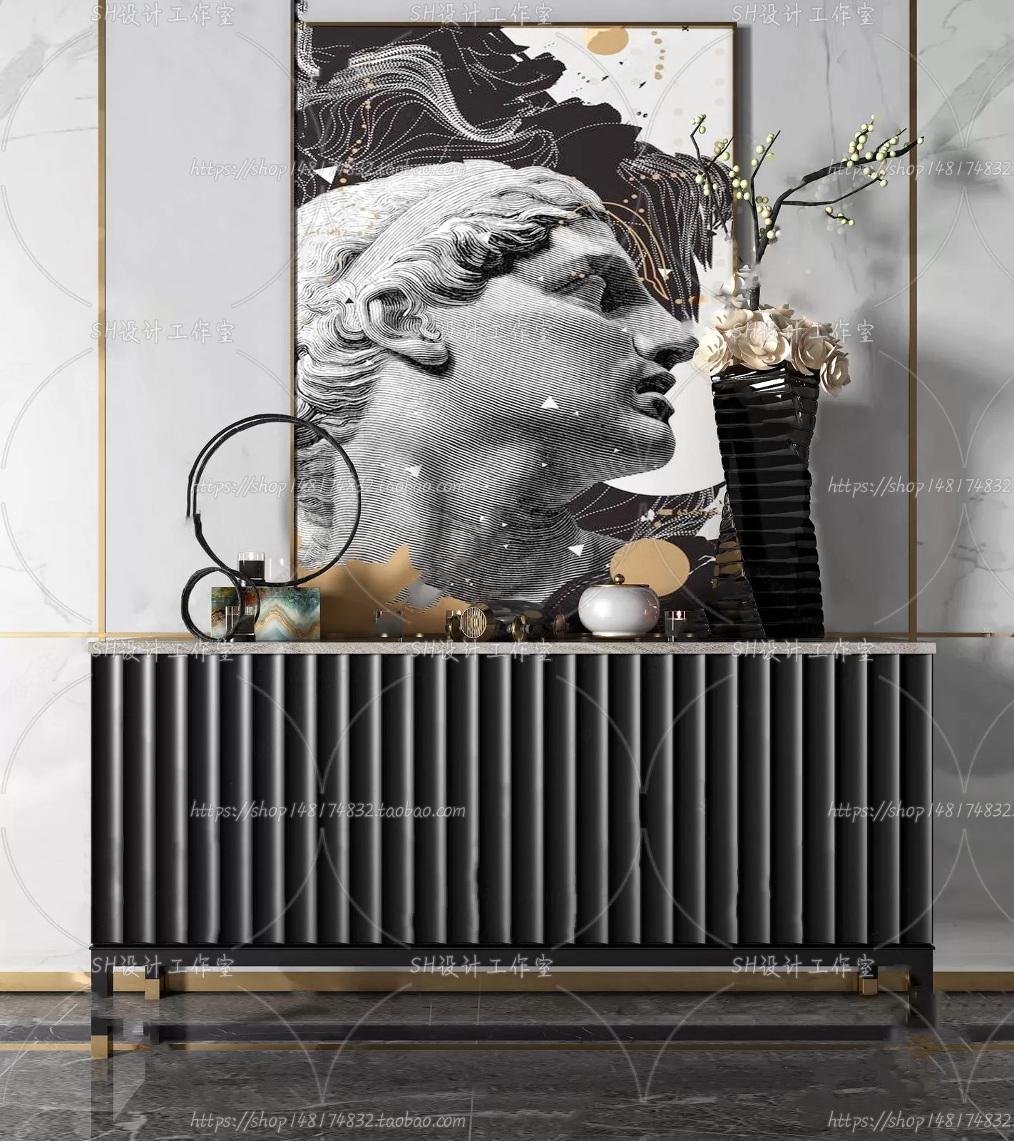 Side Cabinets – 3D Models – 0021