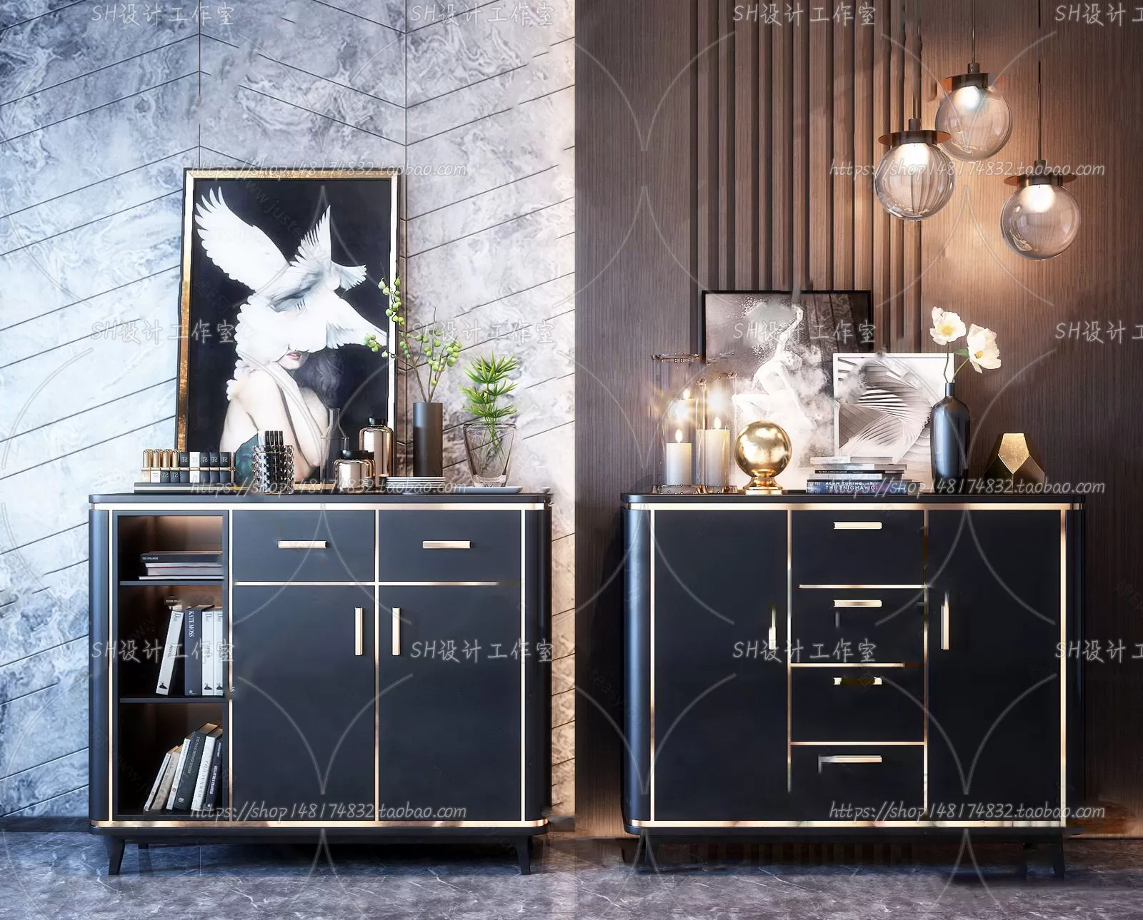 Side Cabinets – 3D Models – 0025