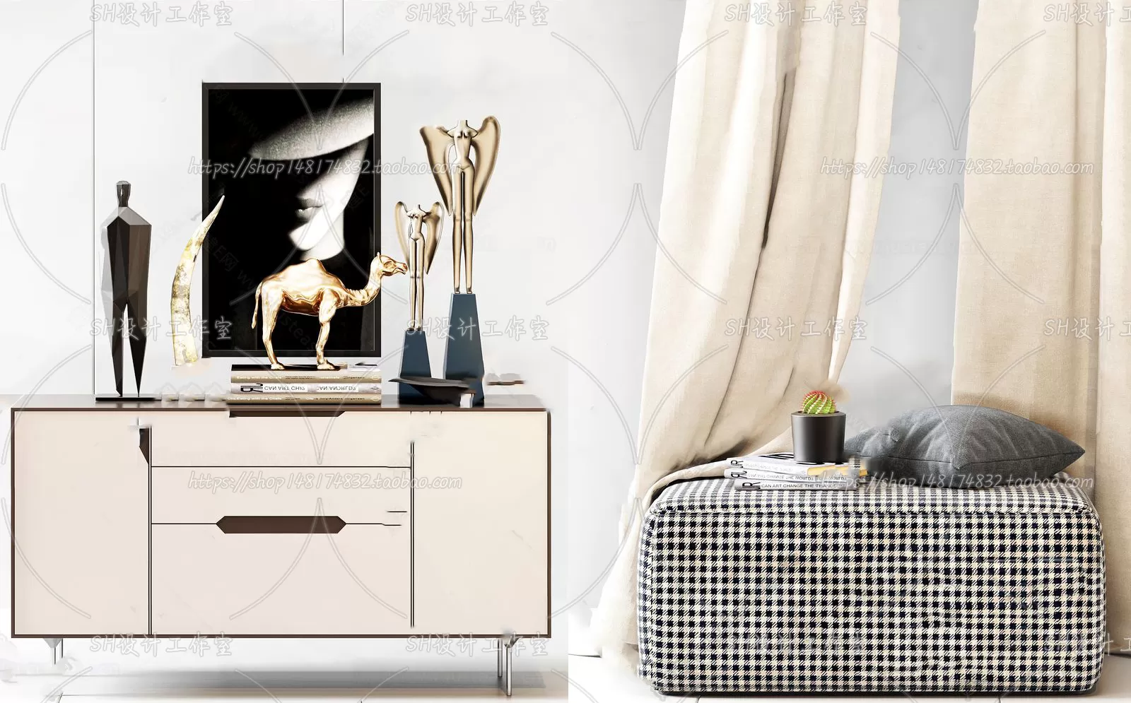 Side Cabinets – 3D Models – 0035