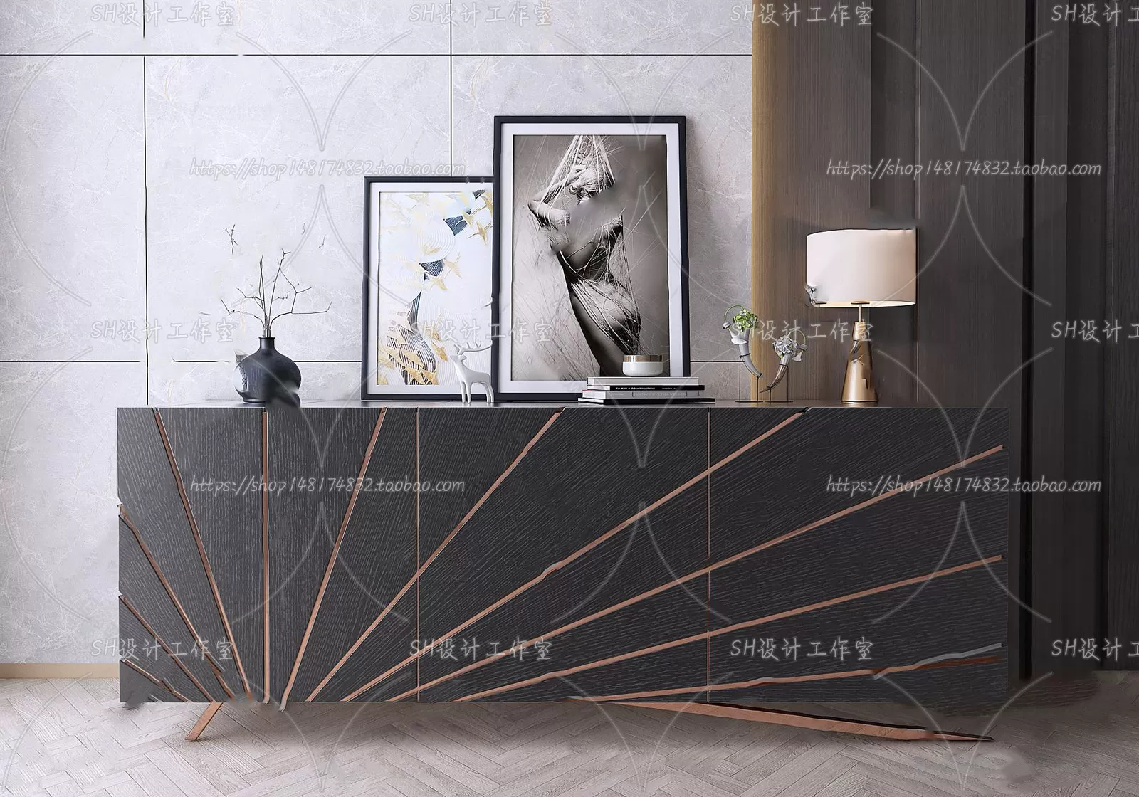 Side Cabinets – 3D Models – 0038