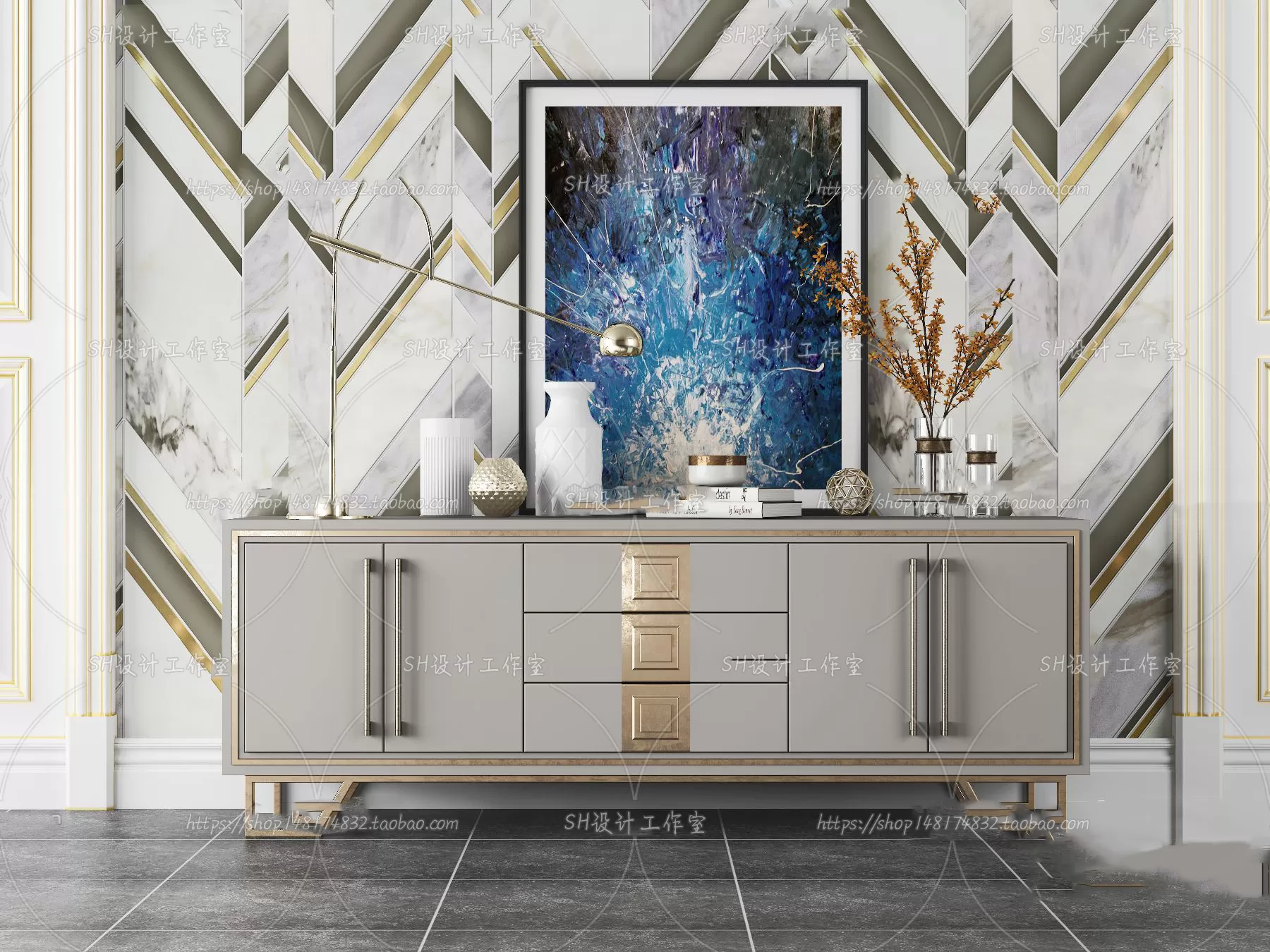 Side Cabinets – 3D Models – 0039