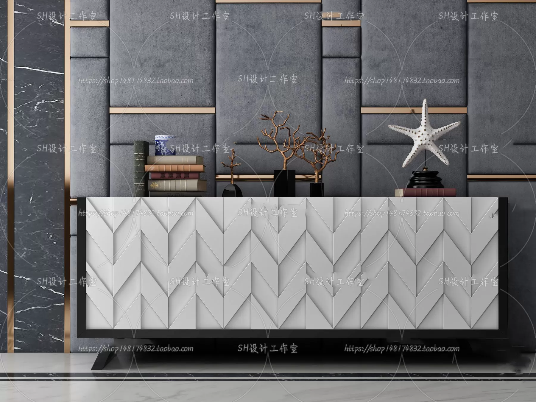 Side Cabinets – 3D Models – 0040