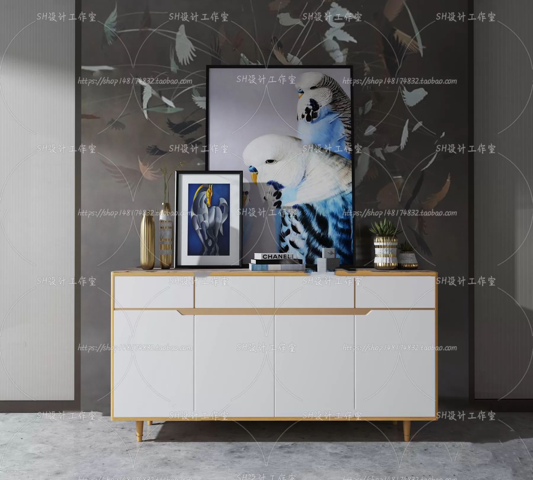 Side Cabinets – 3D Models – 0054