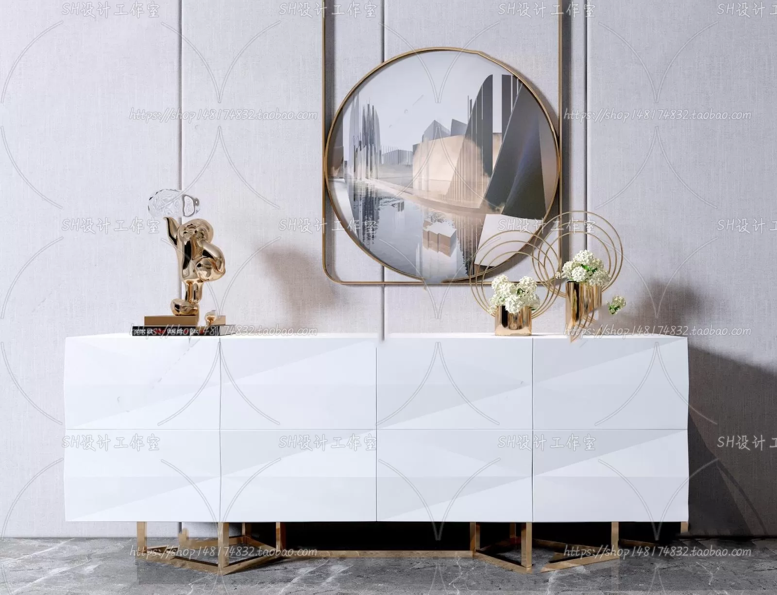 Side Cabinets – 3D Models – 0056