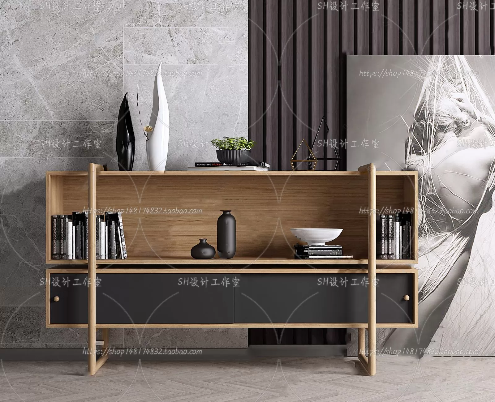 Side Cabinets – 3D Models – 0066