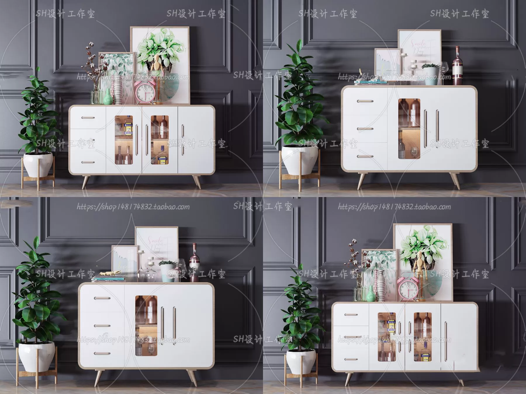 Side Cabinets – 3D Models – 0070