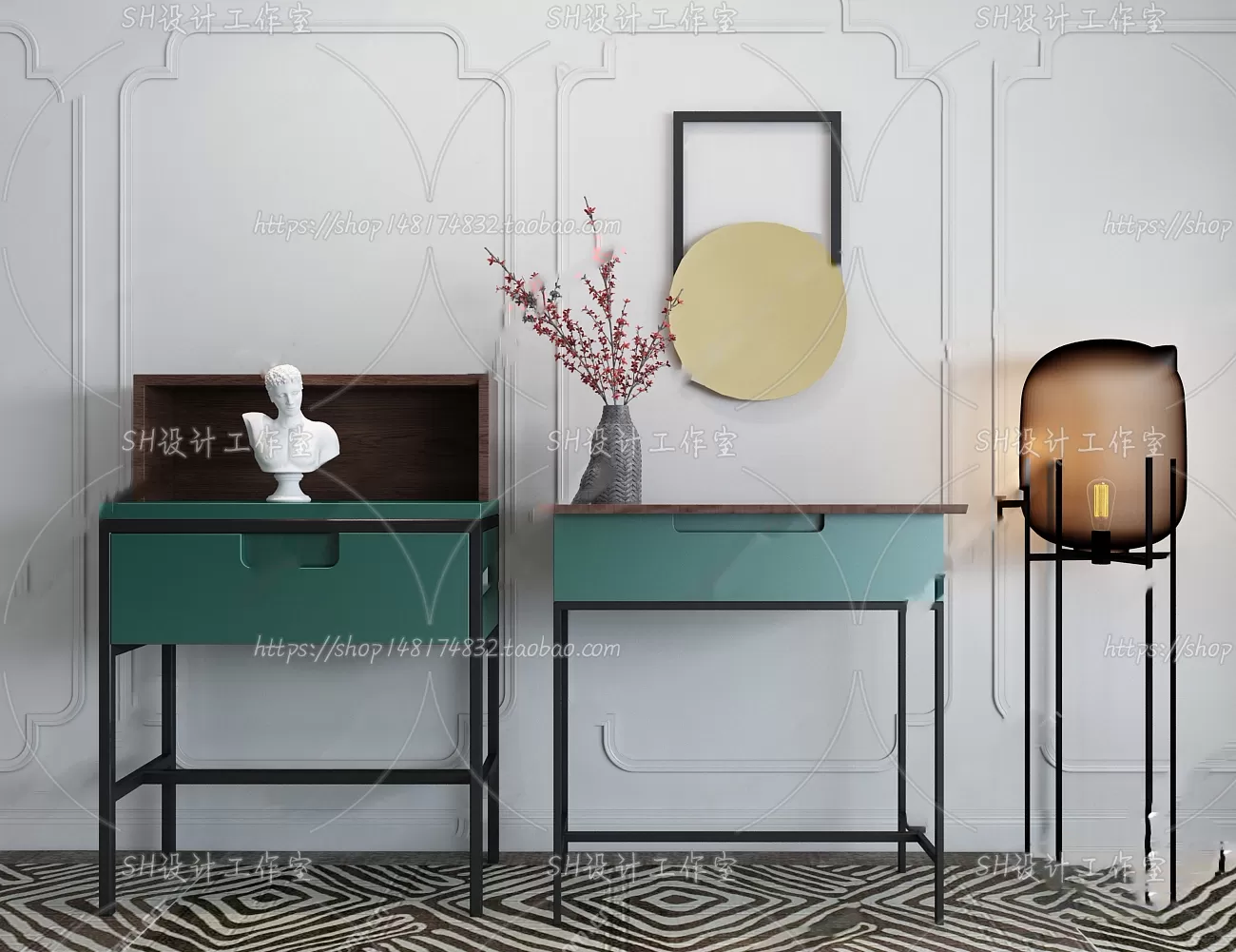 Side Cabinets – 3D Models – 0100