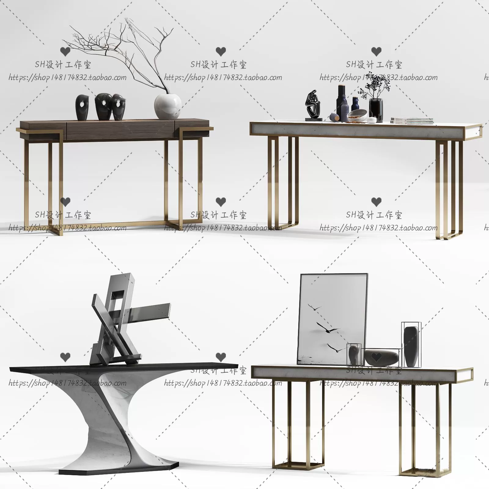 Side Cabinets – 3D Models – 0101