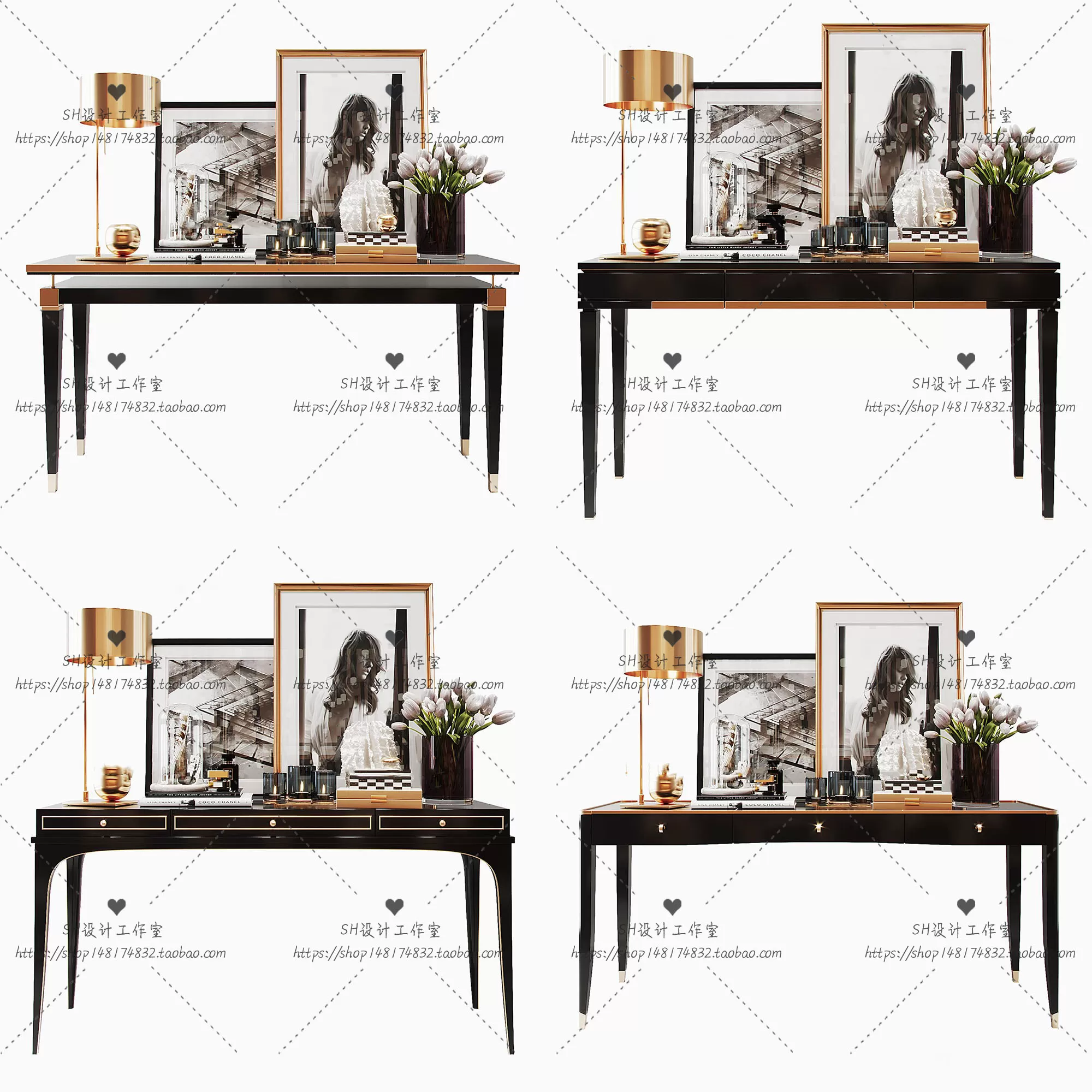 Side Cabinets – 3D Models – 0110