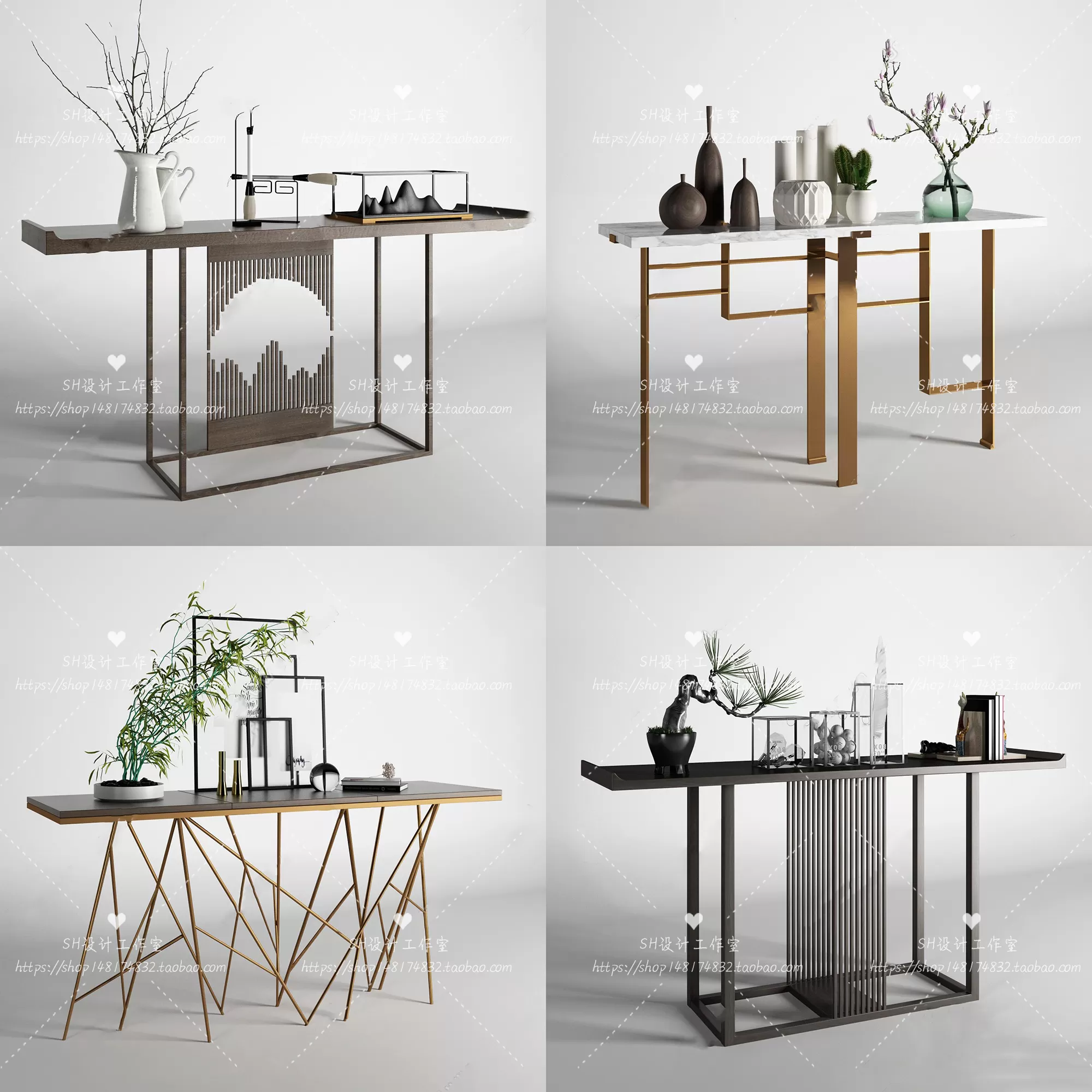 Side Cabinets – 3D Models – 0116