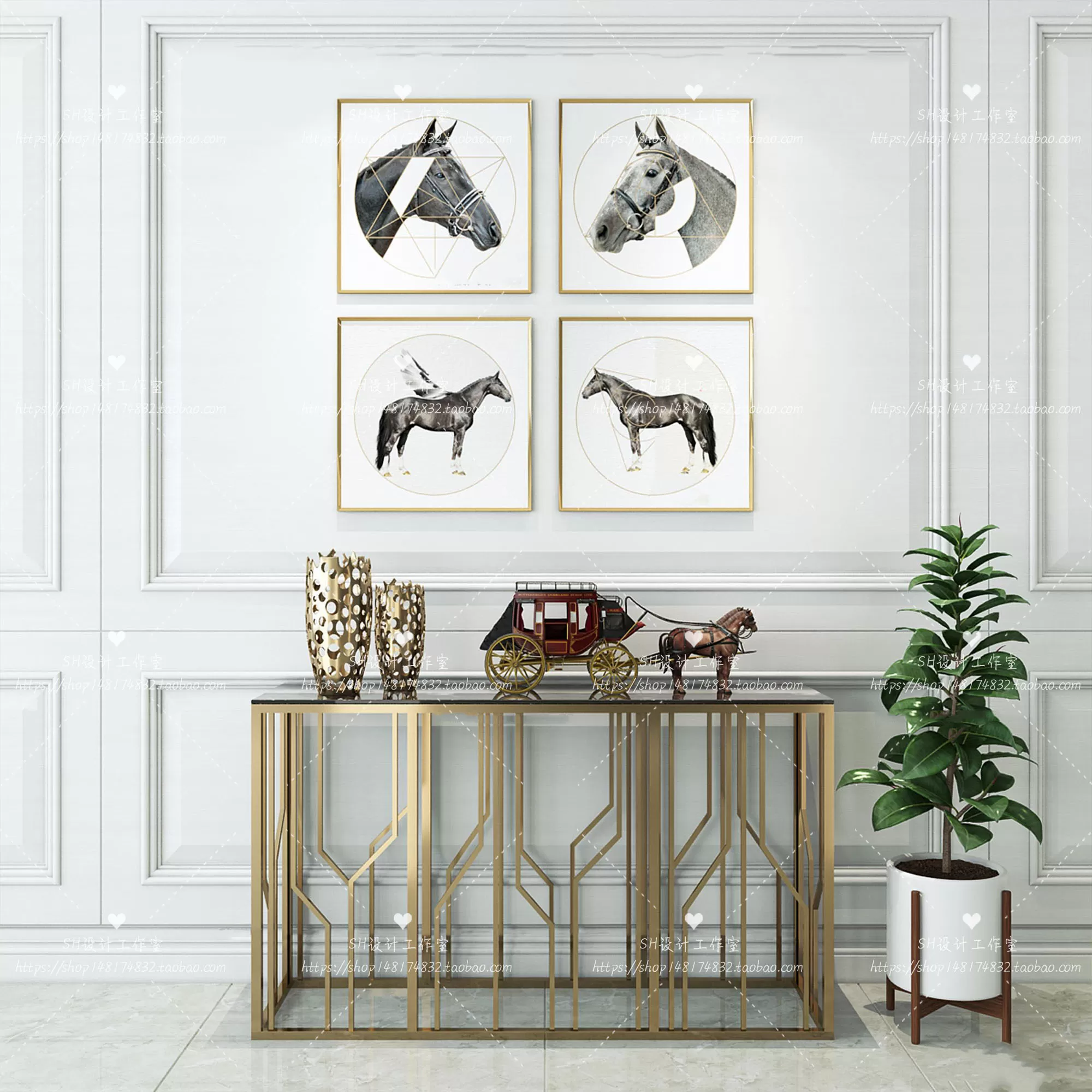 Side Cabinets – 3D Models – 0123