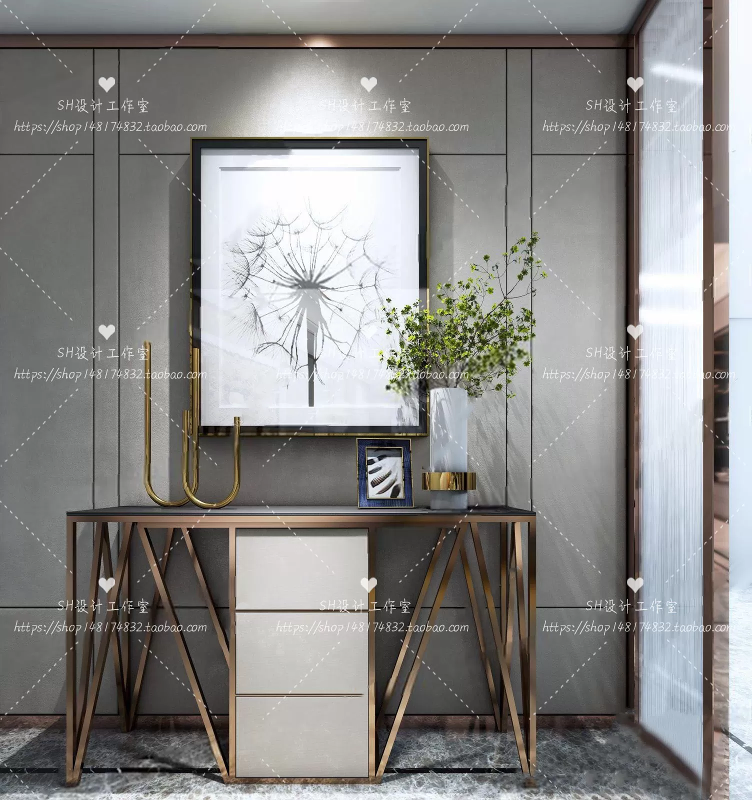 Side Cabinets – 3D Models – 0124