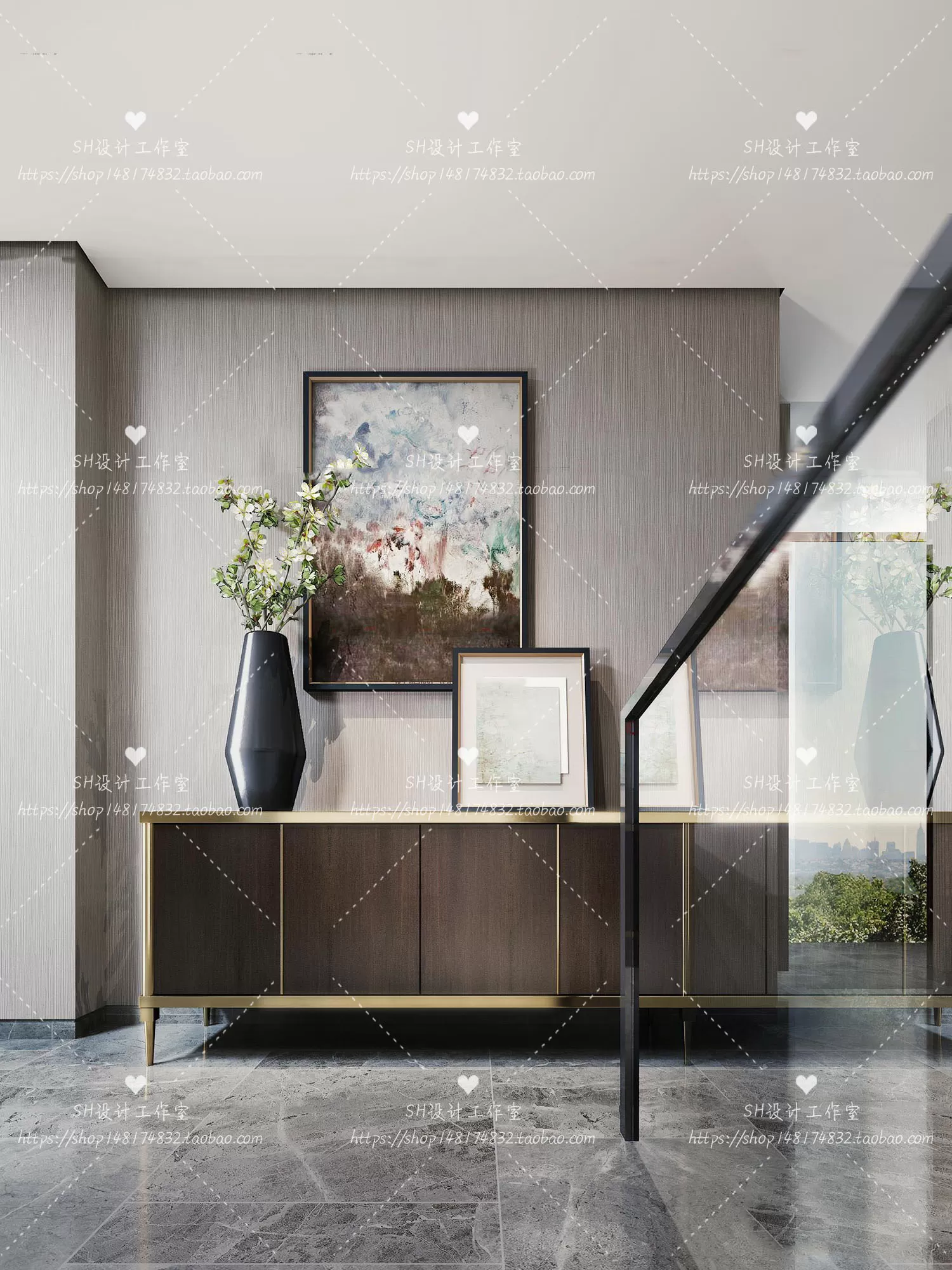 Side Cabinets – 3D Models – 0125