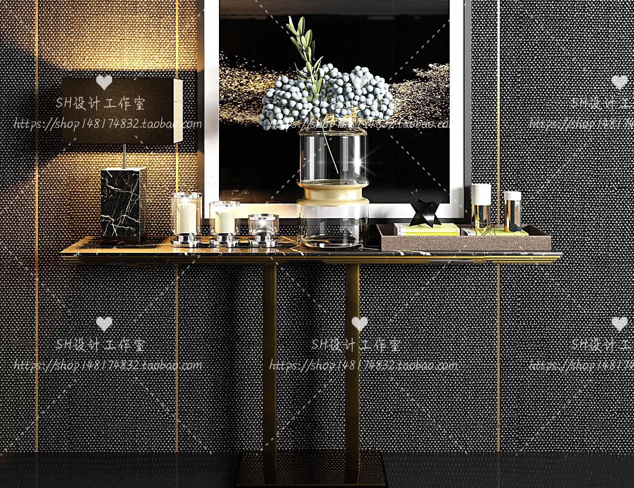 Side Cabinets – 3D Models – 0132