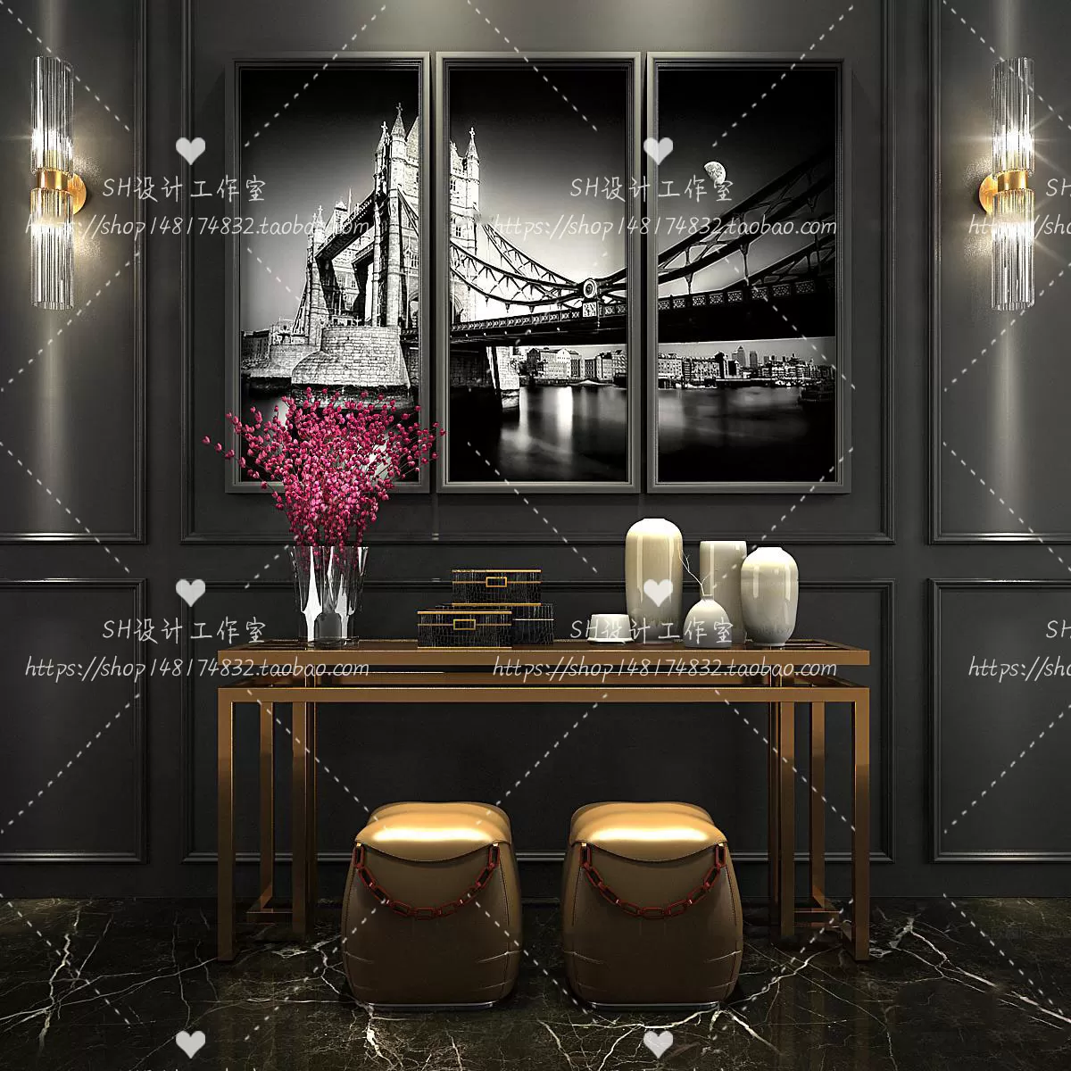 Side Cabinets – 3D Models – 0134