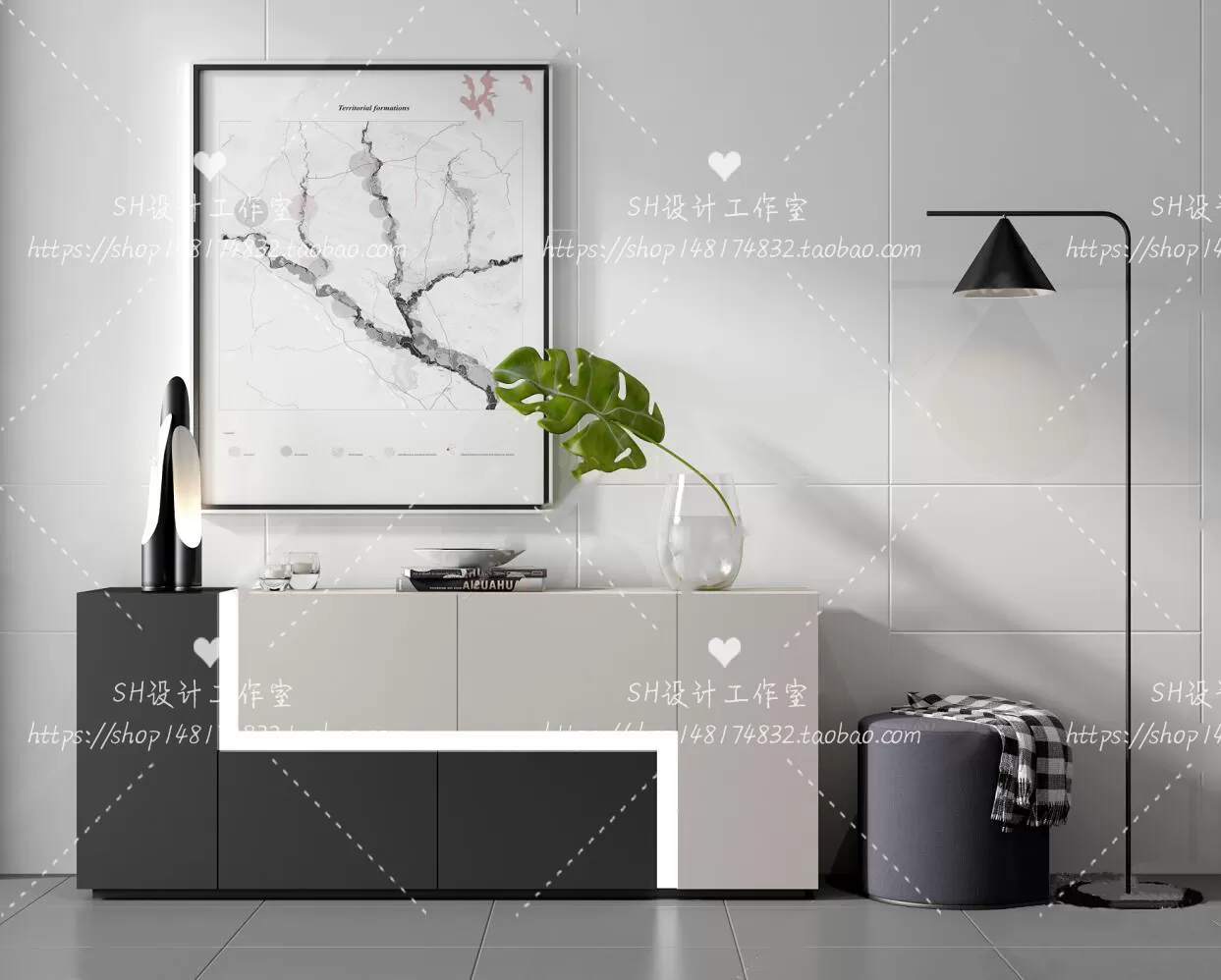 Side Cabinets – 3D Models – 0136