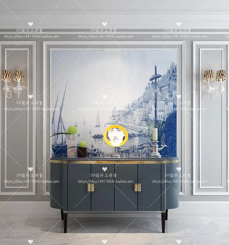 Side Cabinets – 3D Models – 0139