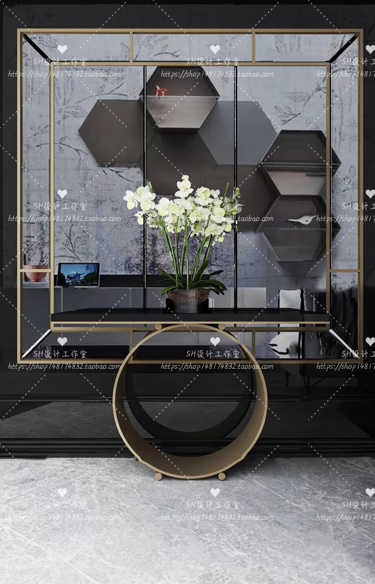 Side Cabinets – 3D Models – 0150