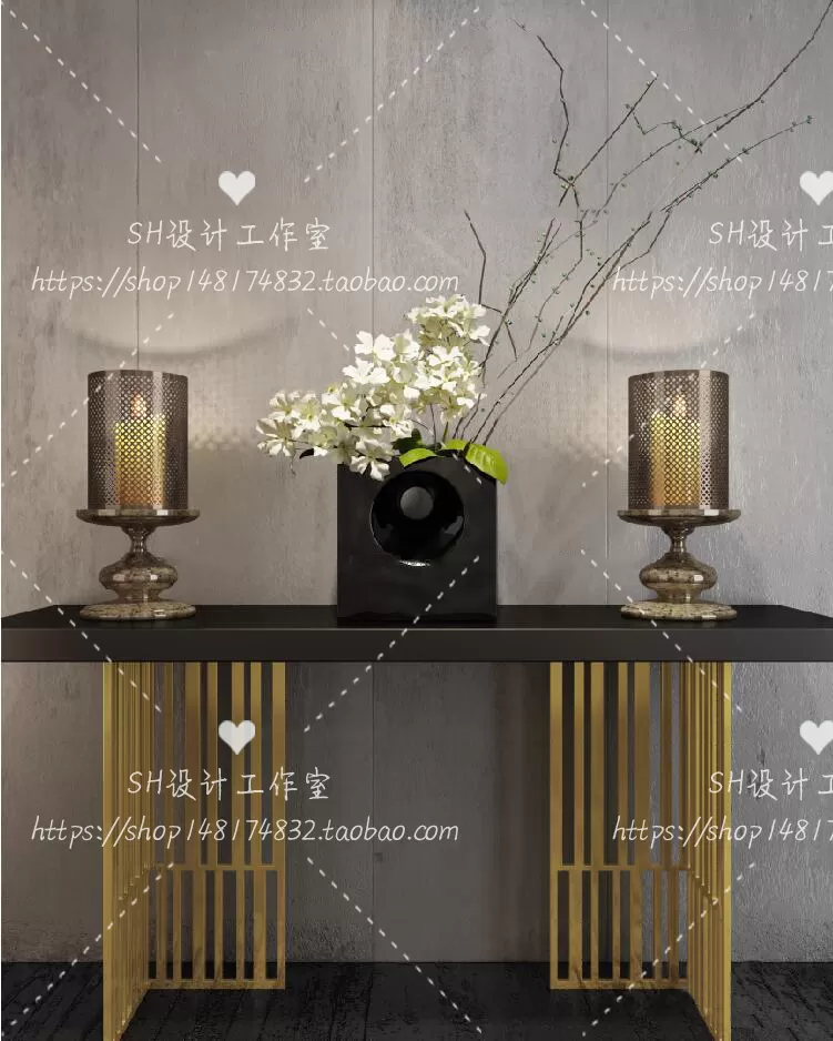 Side Cabinets – 3D Models – 0152