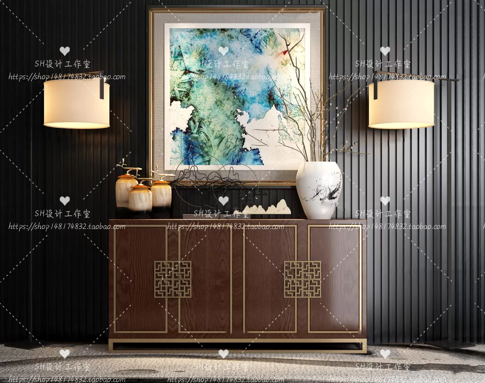 Side Cabinets – 3D Models – 0160