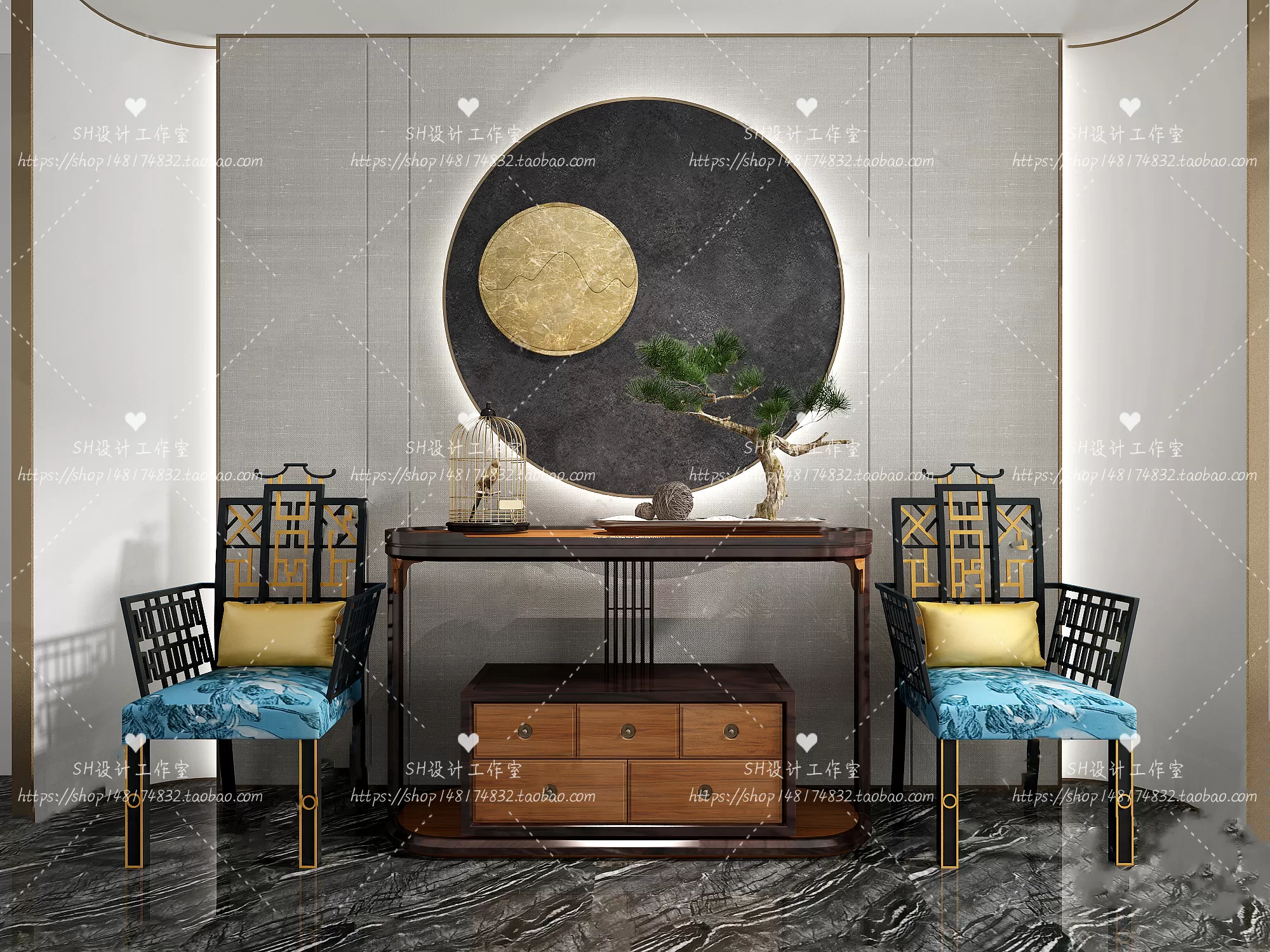 Side Cabinets – 3D Models – 0164