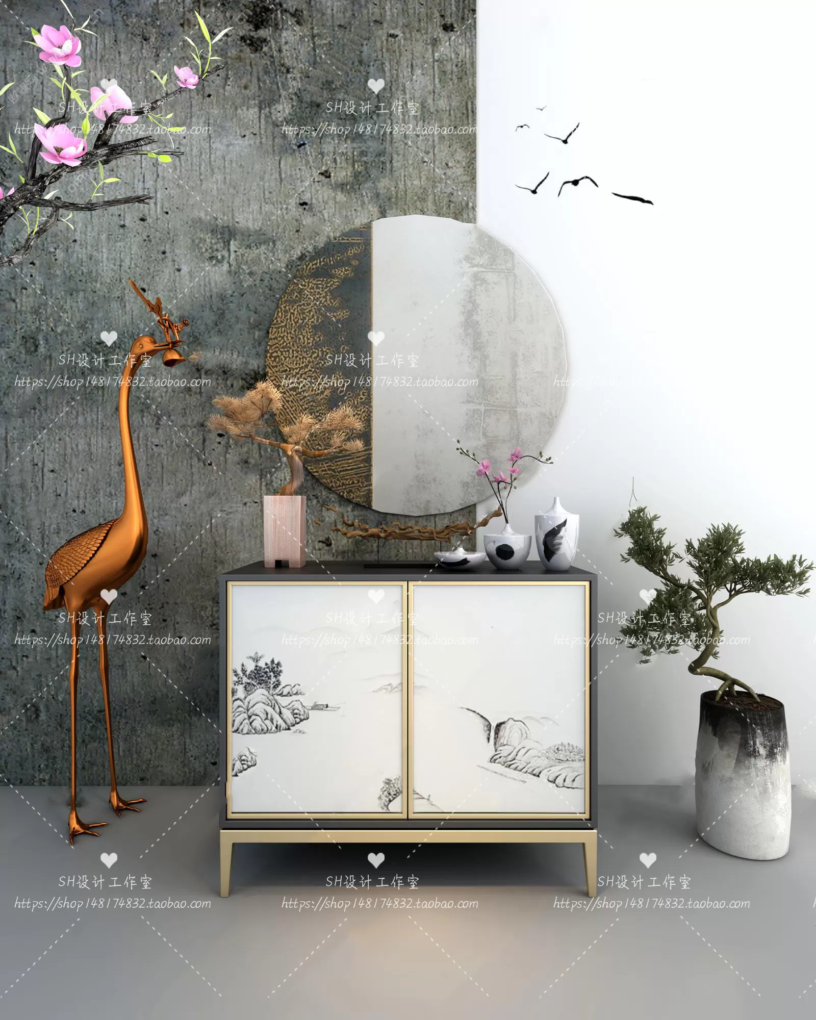 Side Cabinets – 3D Models – 0165