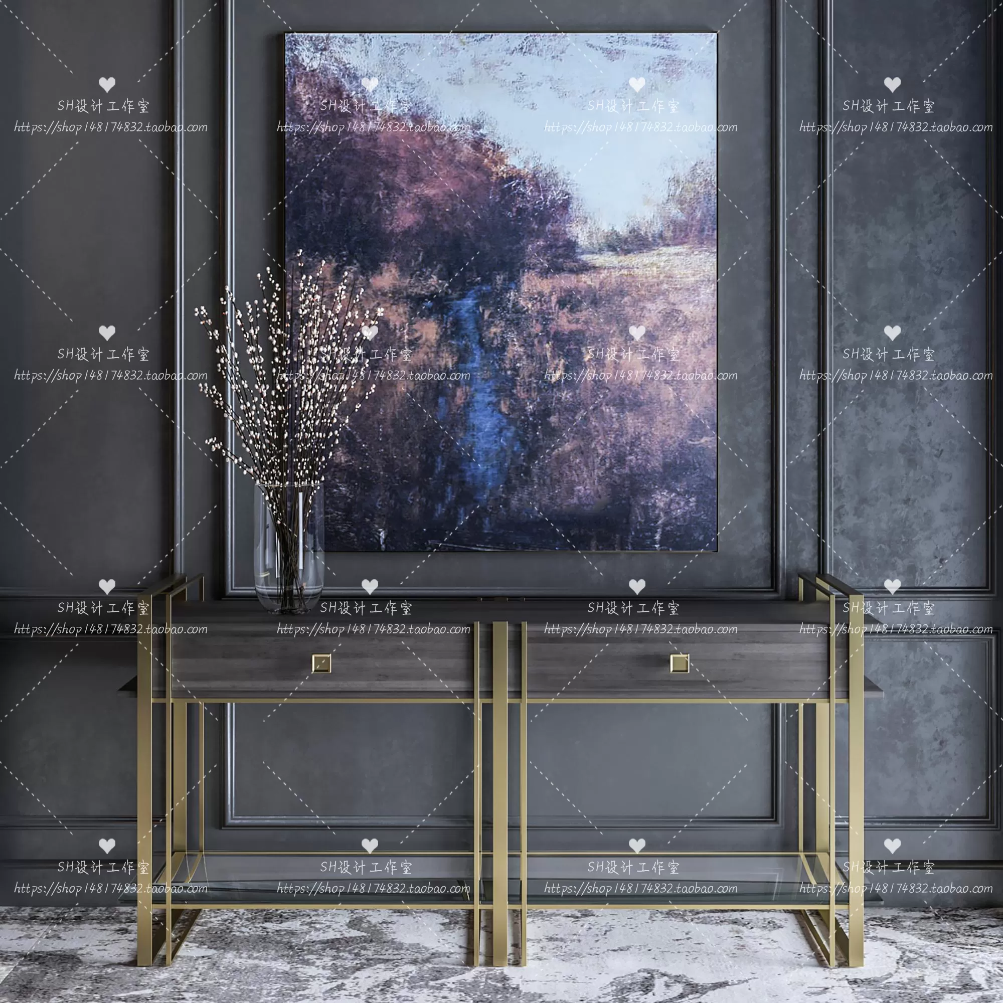 Side Cabinets – 3D Models – 0166