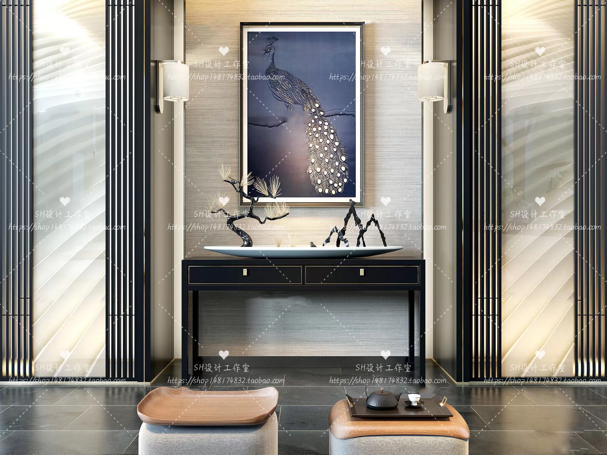 Side Cabinets – 3D Models – 0168