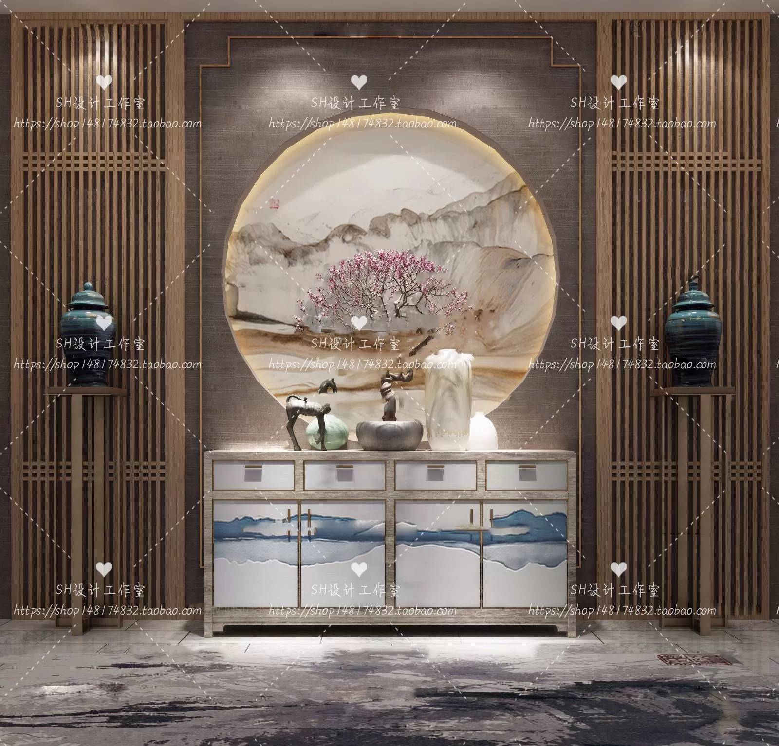 Side Cabinets – 3D Models – 0174