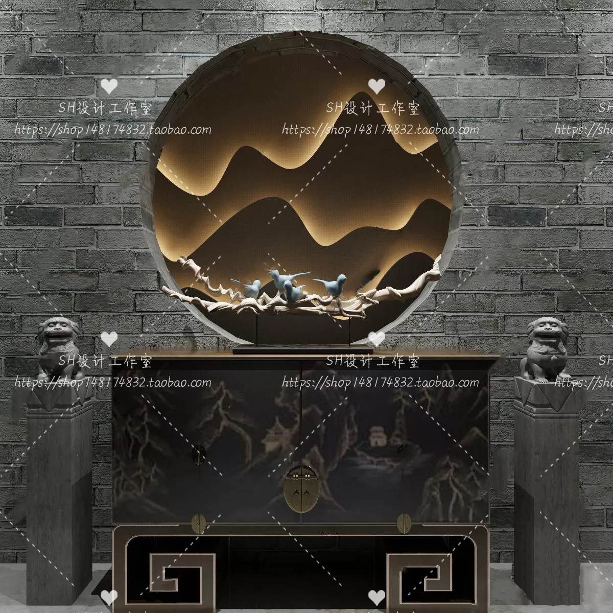 Side Cabinets – 3D Models – 0175