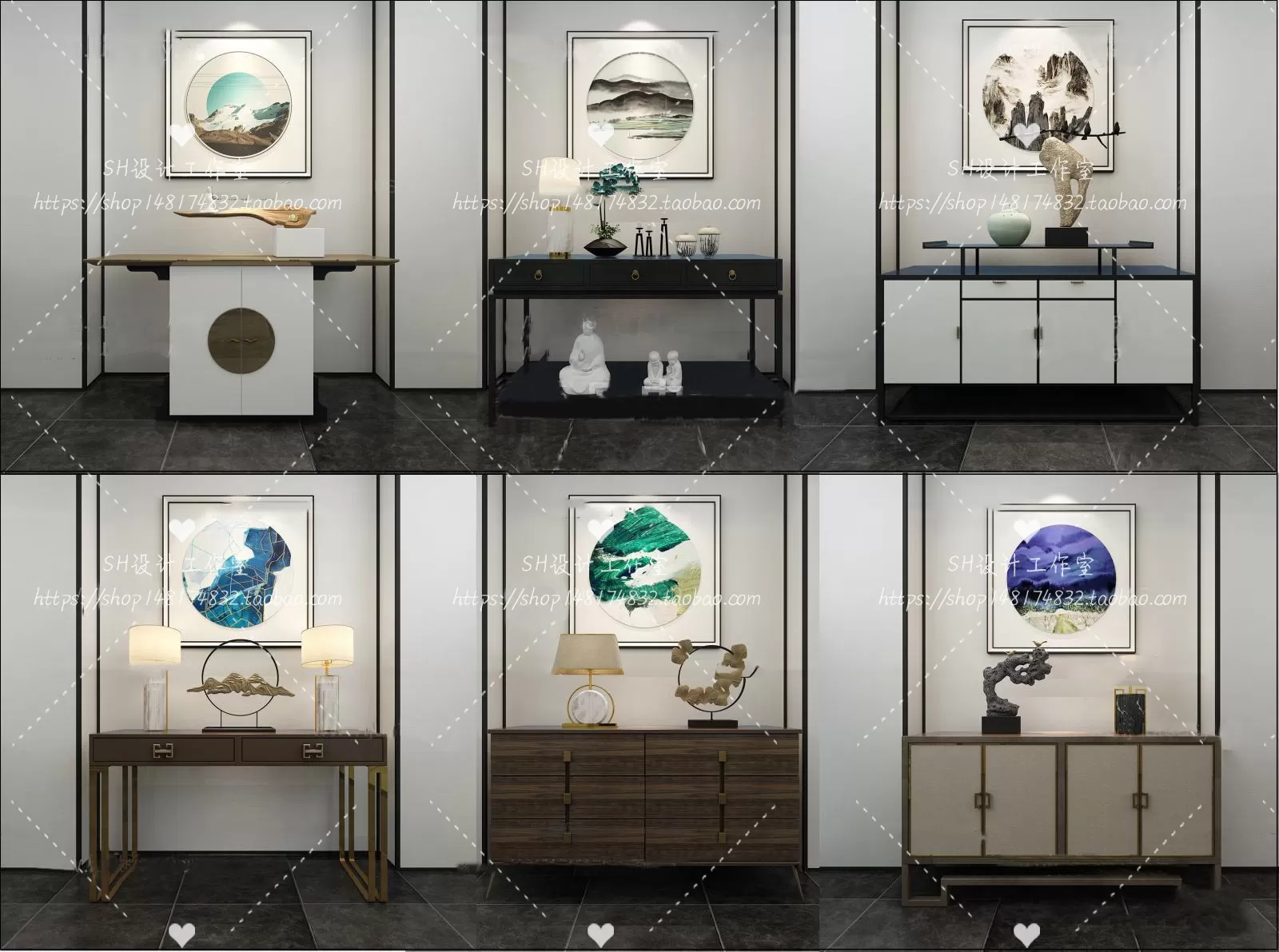 Side Cabinets – 3D Models – 0188