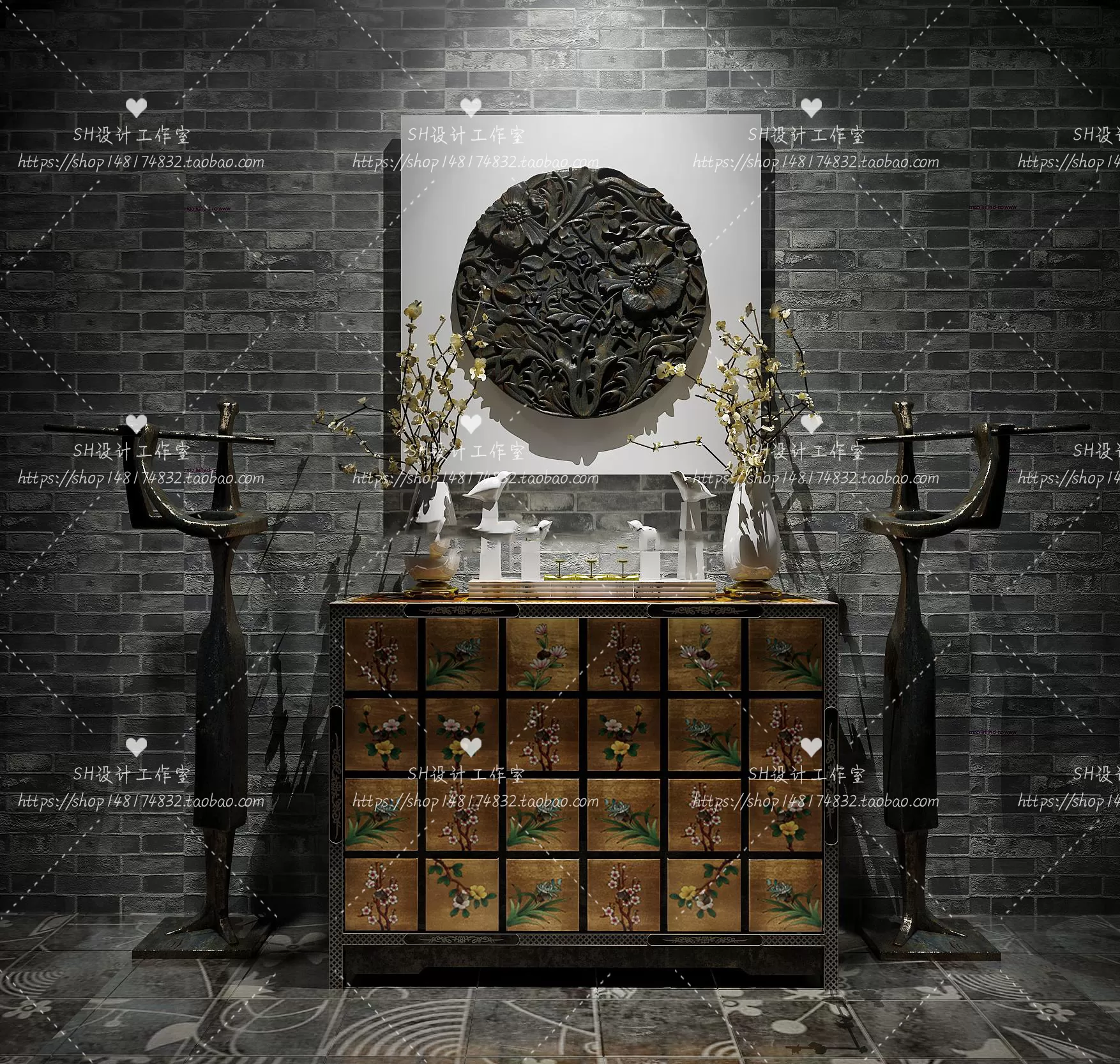 Side Cabinets – 3D Models – 0189