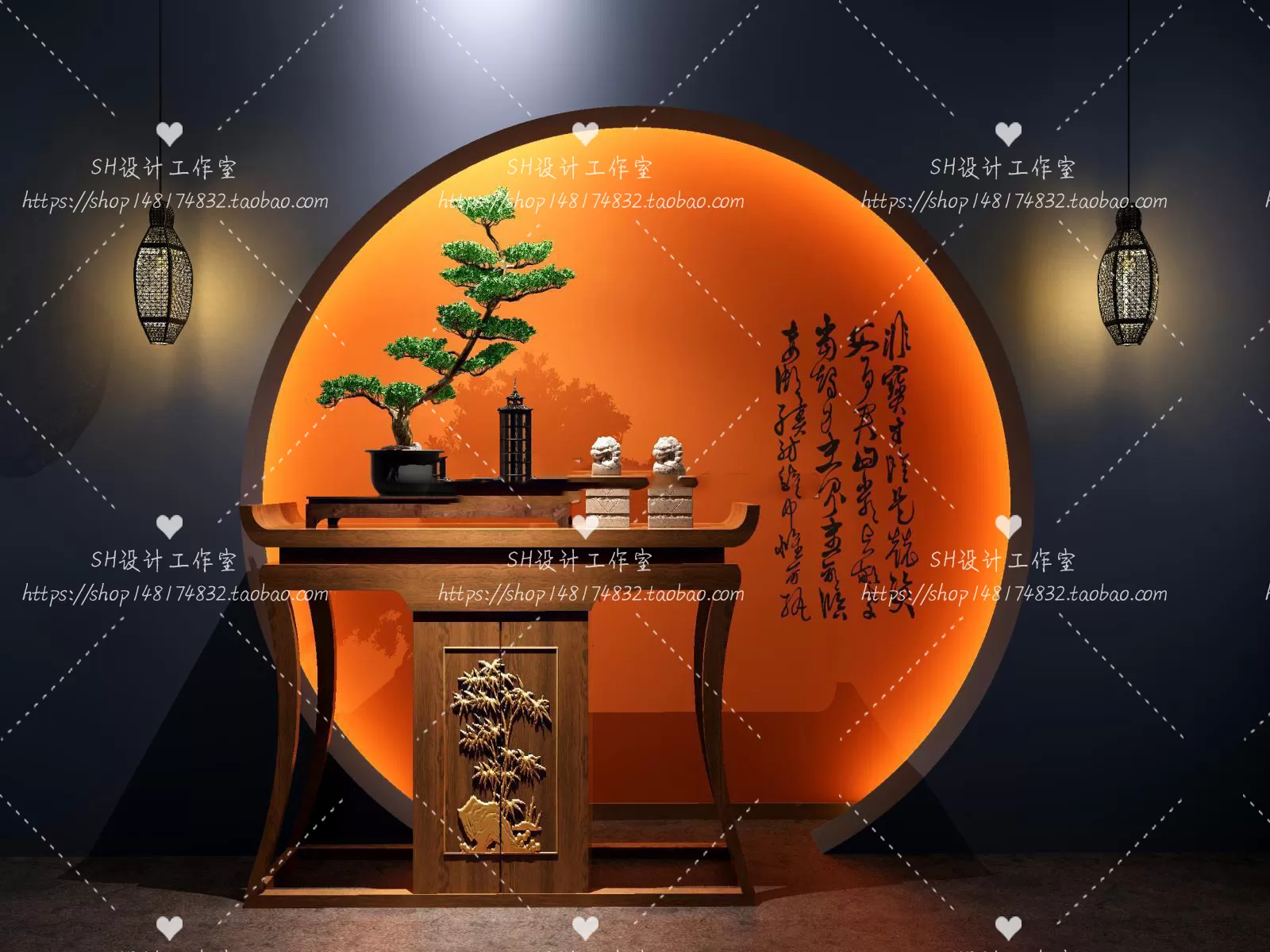 Side Cabinets – 3D Models – 0198