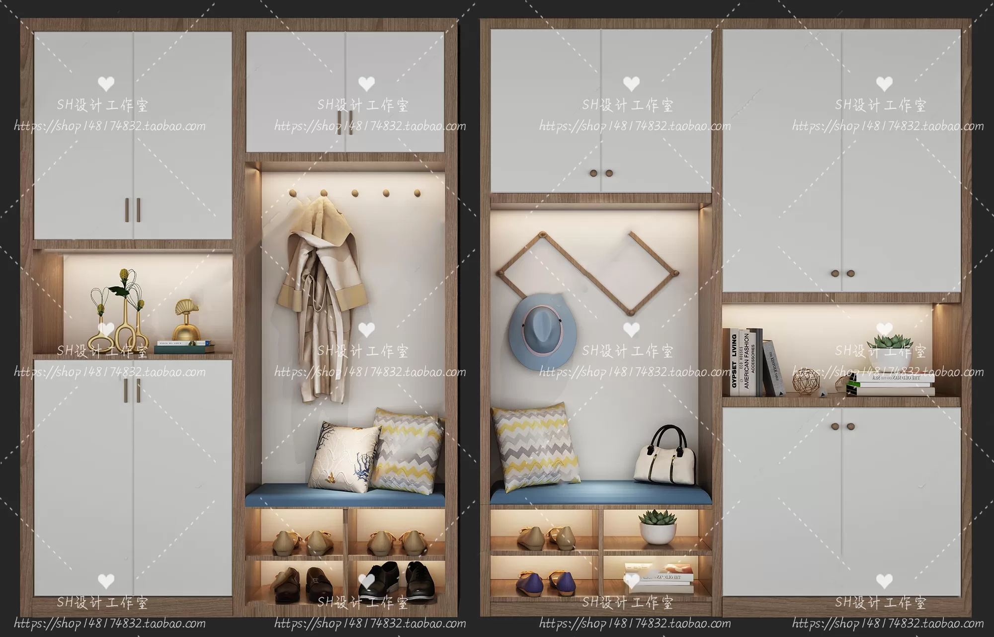 Wardrobe Shoe – Clothes Cabinets – Wardropes – 3D Models – 0001